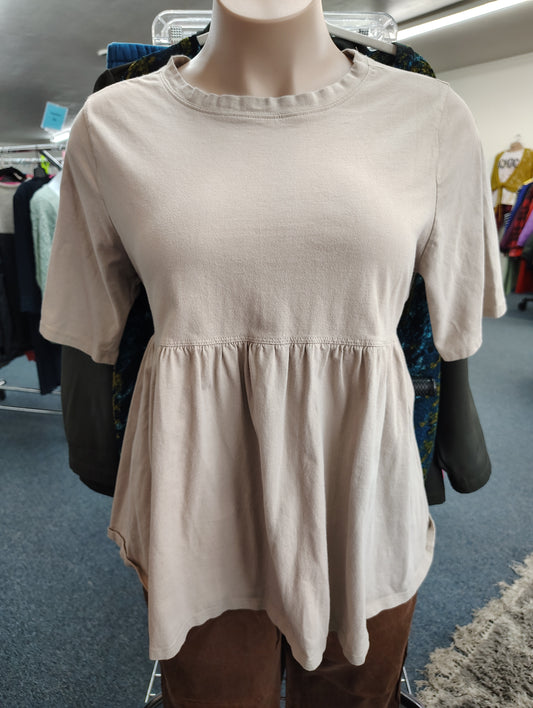 Zenana beige babydoll knit top size 2x