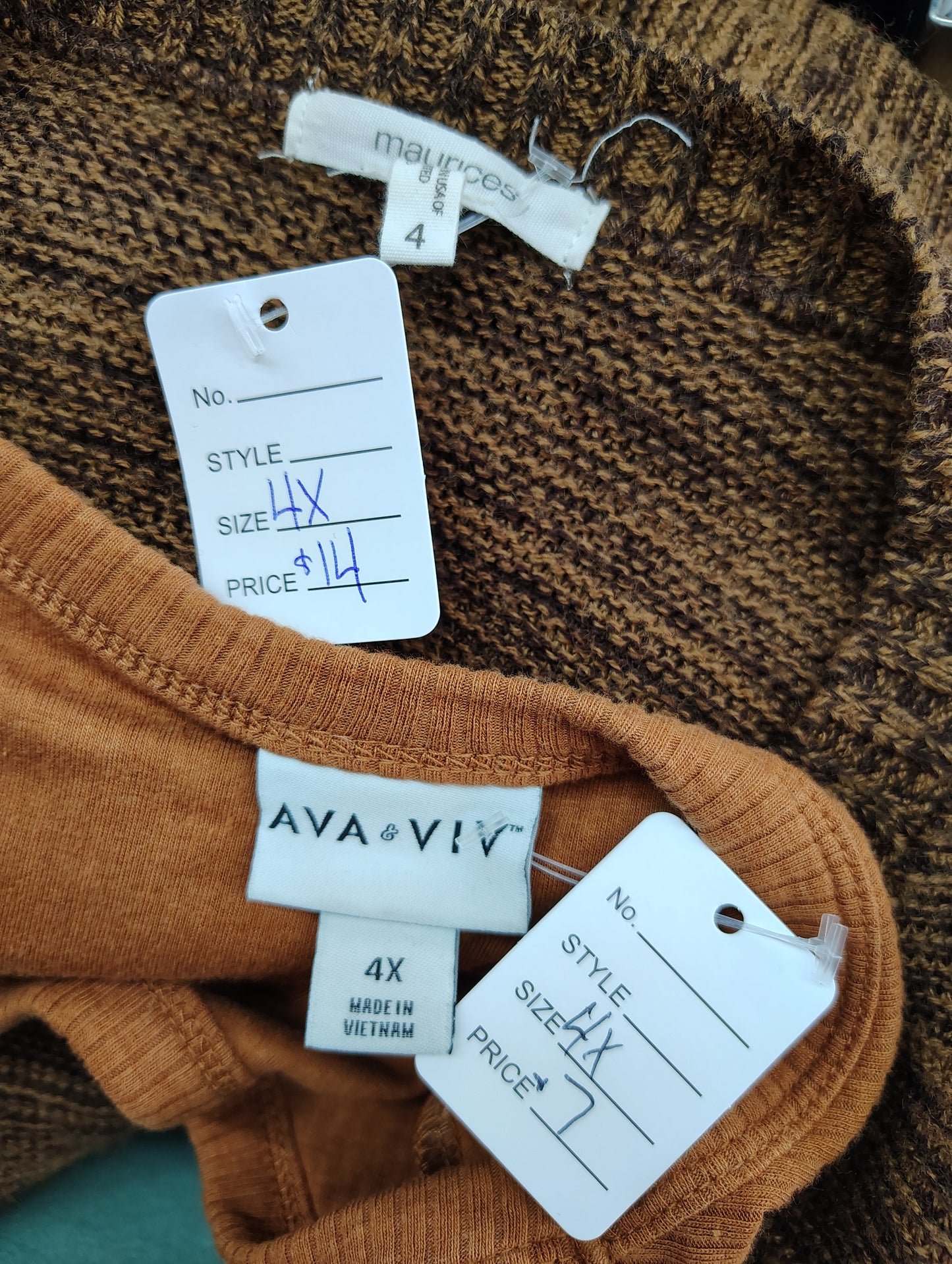 Maurices brown mid weight cardigan sweater size 4x