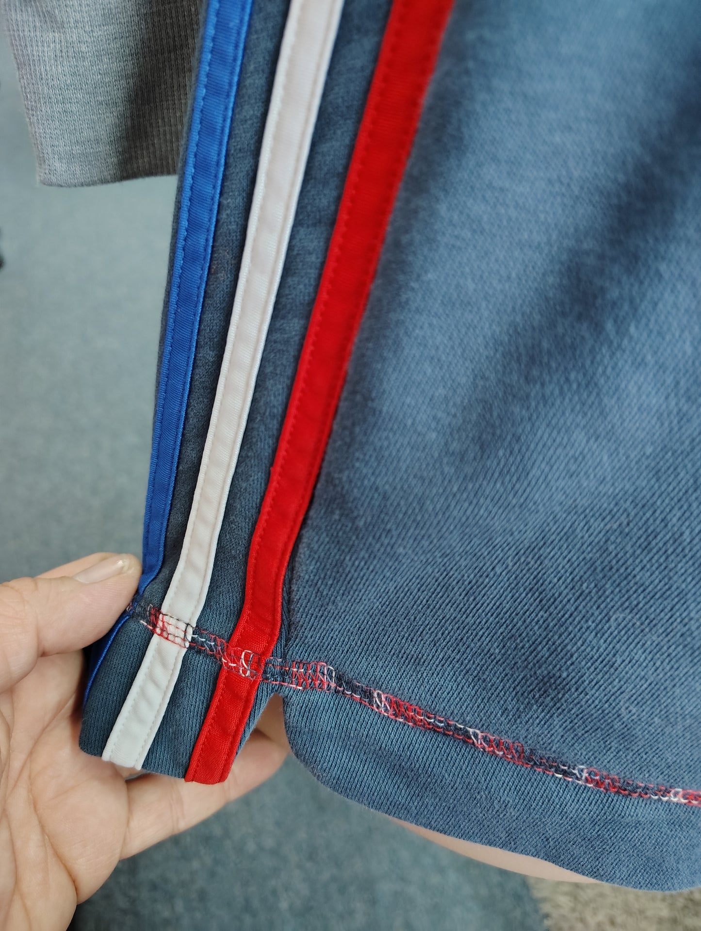 Adidas blue knit athletic shorts size 3x