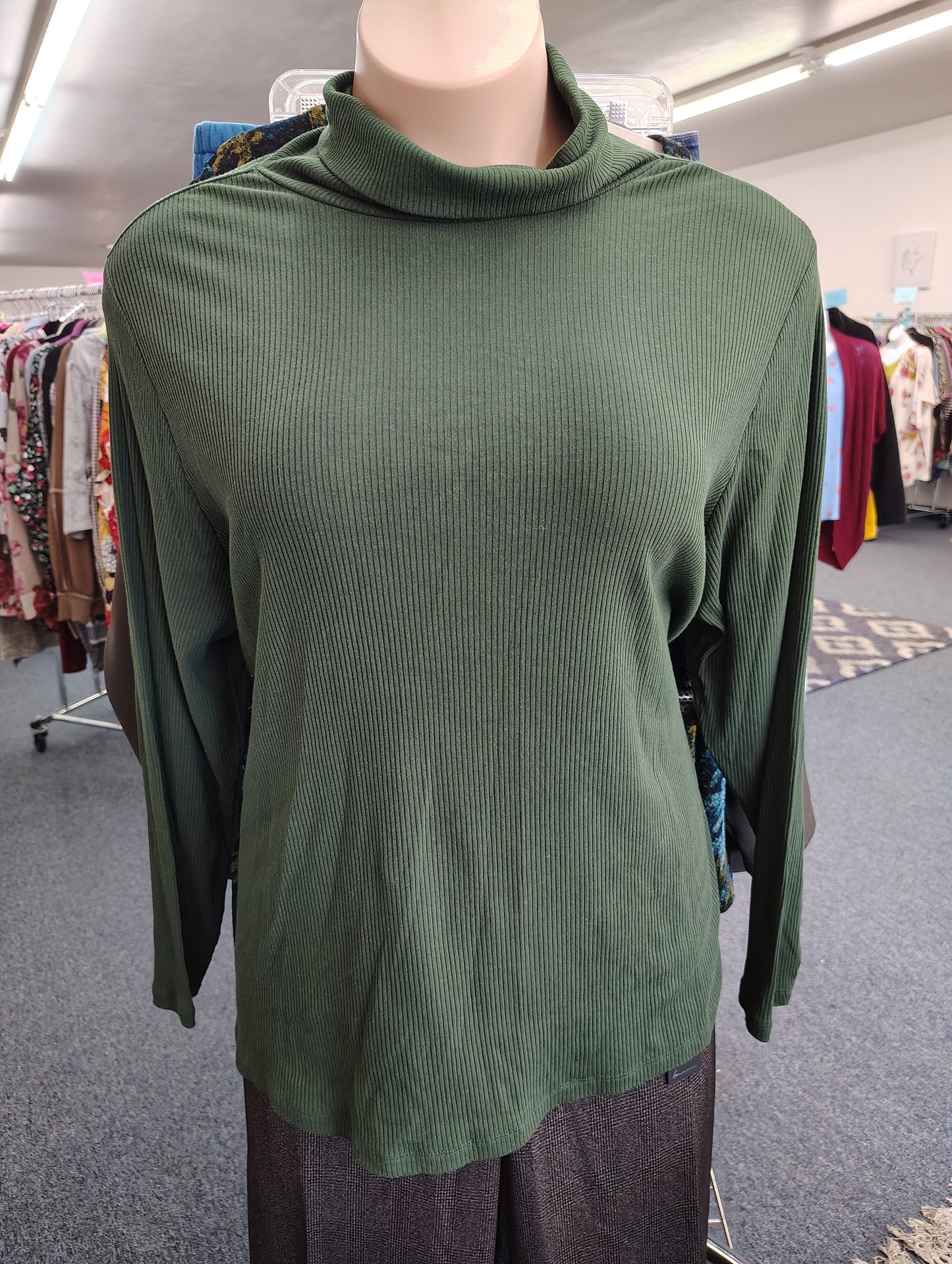 Old Navy green ribbed turtleneck top size 4x