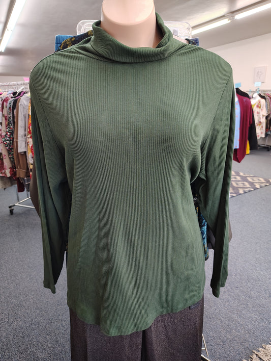 Old Navy green ribbed turtleneck top size 4x