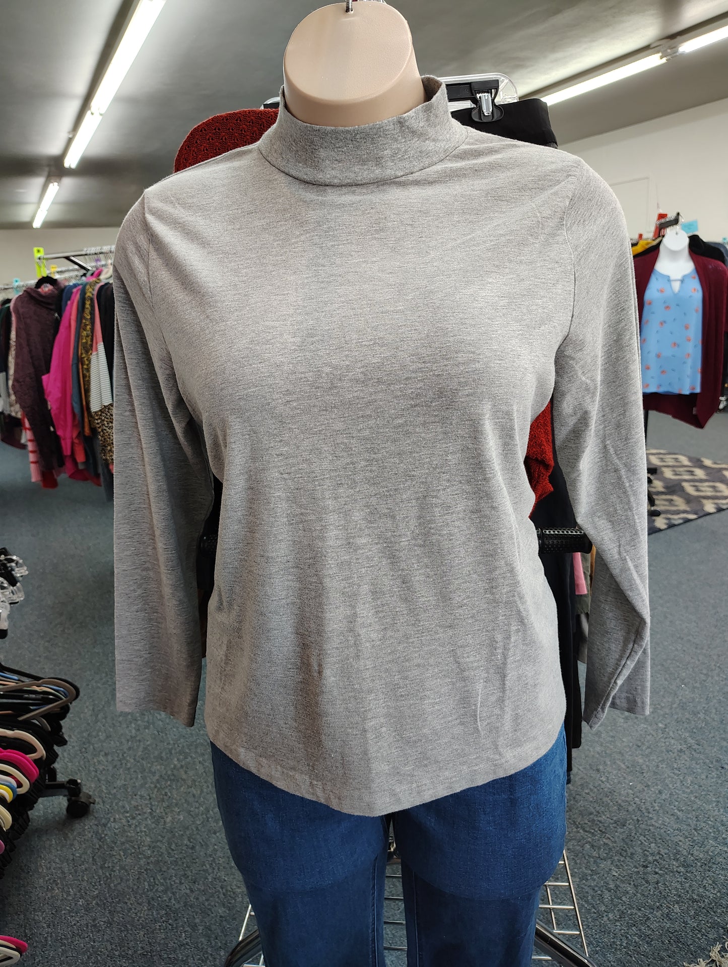 Croft & Barrow gray knit turtleneck top size 1x