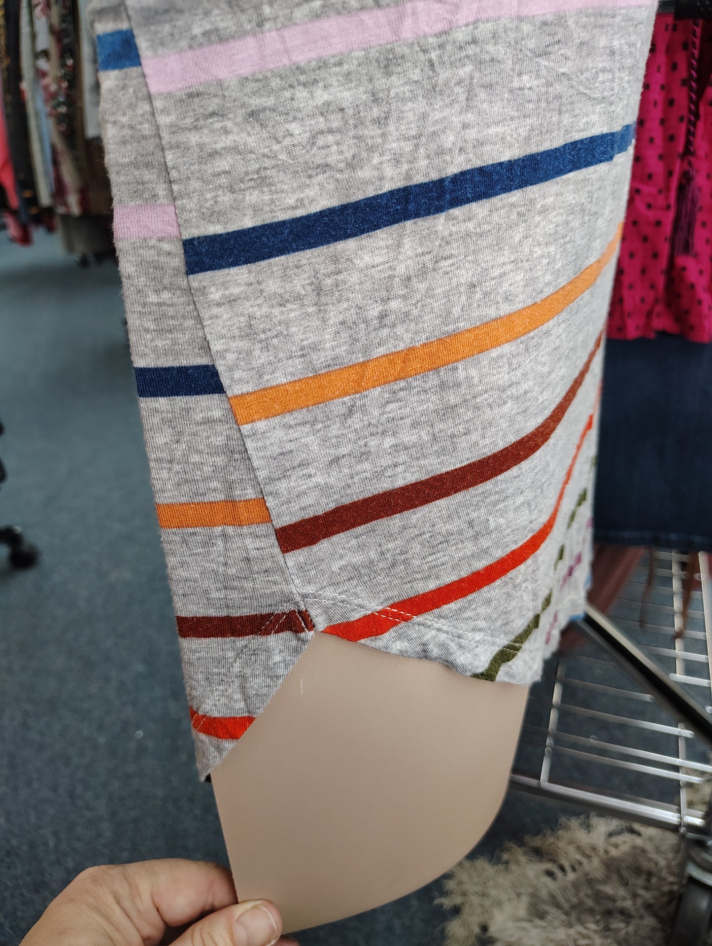 Maurices 24/7 striped gray tee size 2x