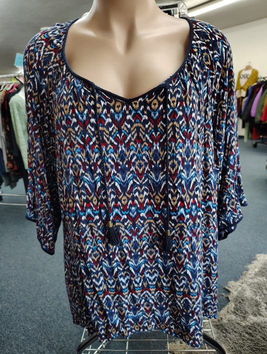 Catherines multicolored blouse size 5x