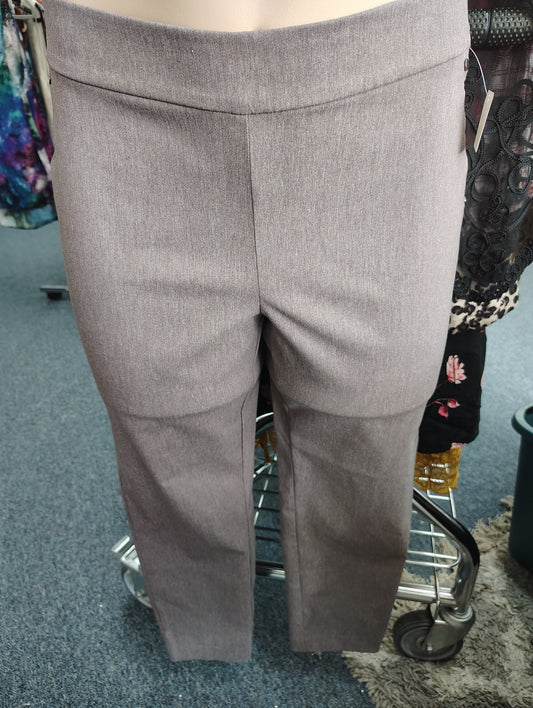 Maurices purple/brown skinny pull on dress pants 14w short