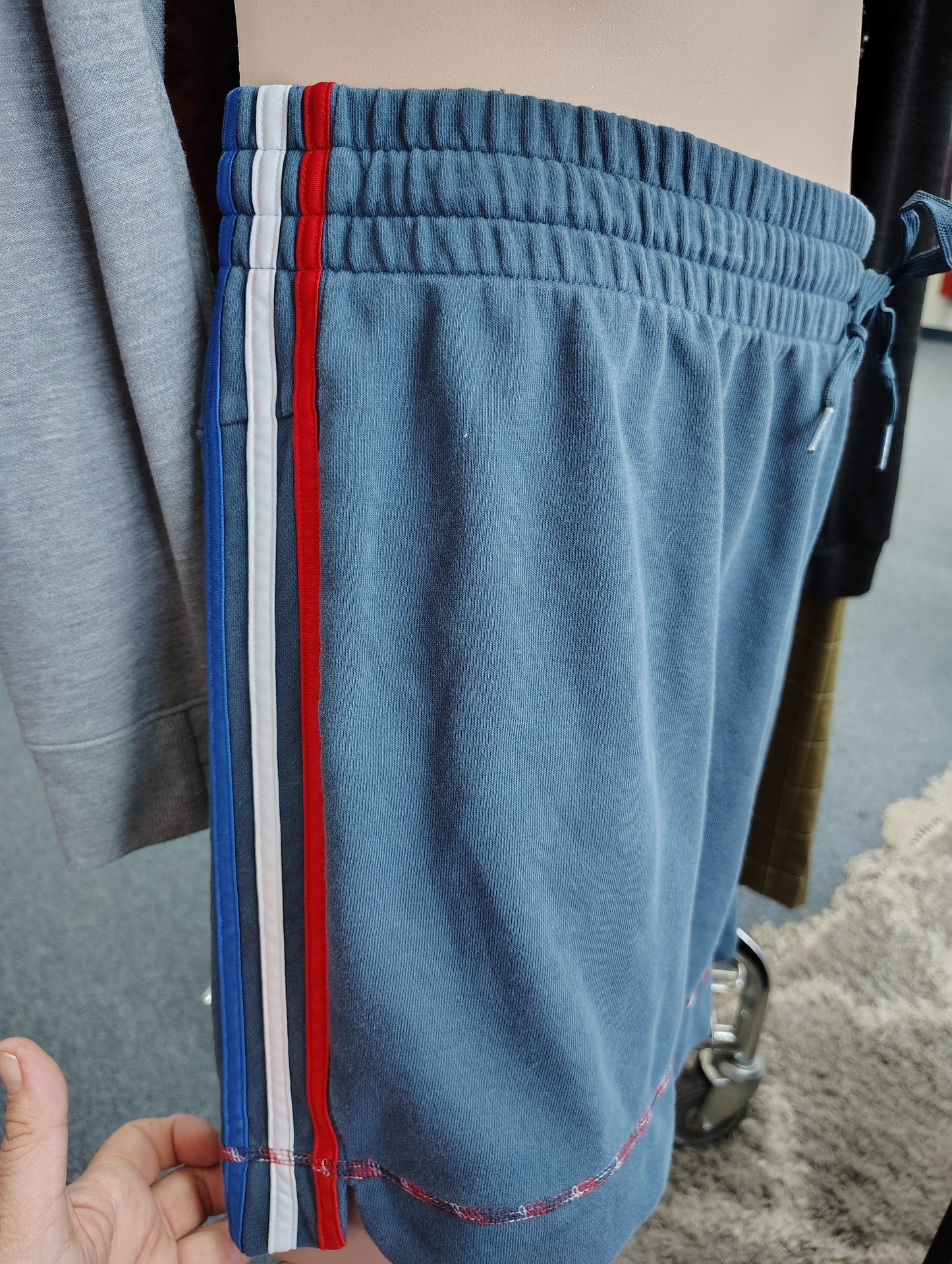 Adidas blue knit athletic shorts size 3x