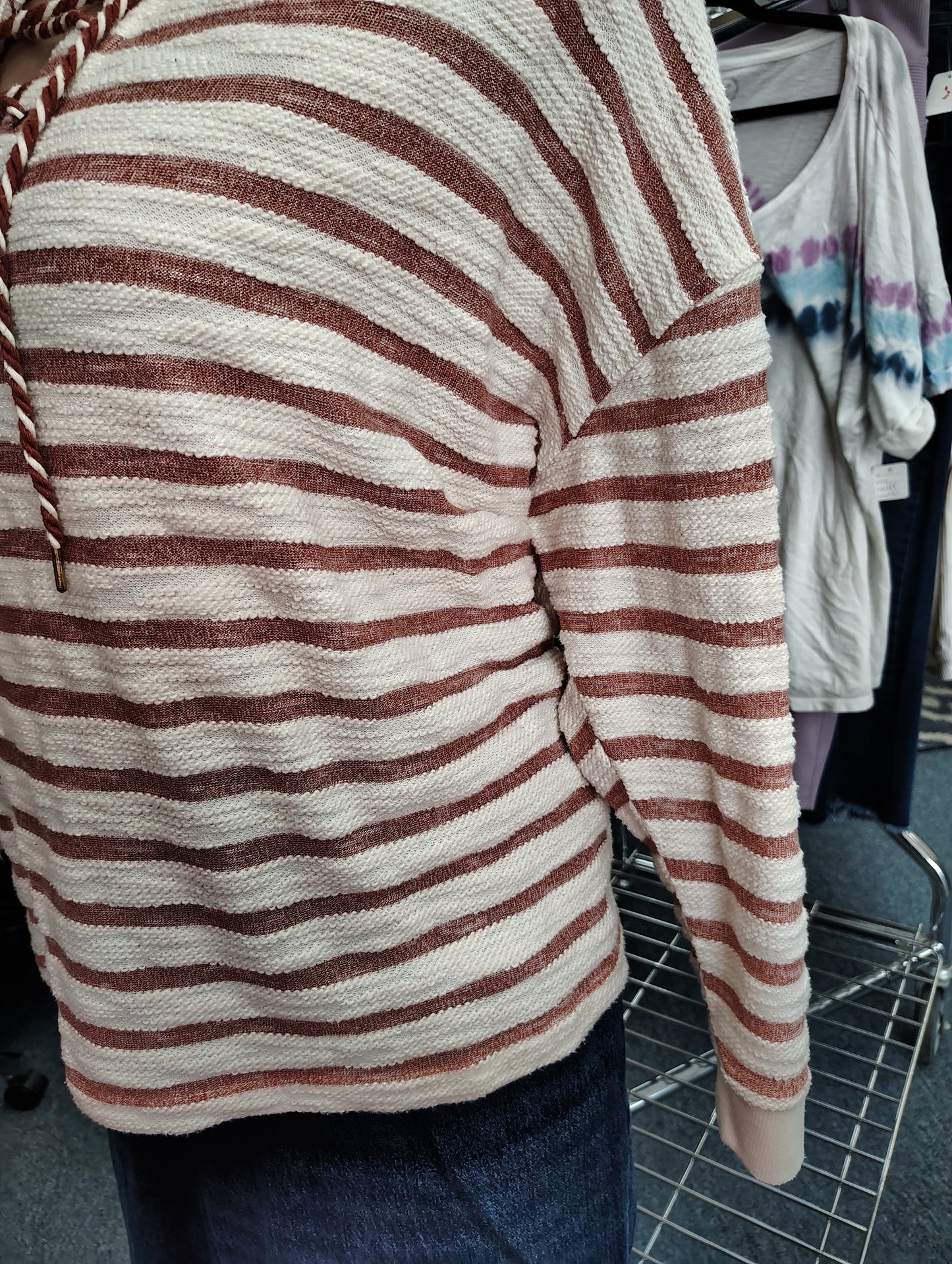Maurices striped sweatshirt with laceup neck size 4x