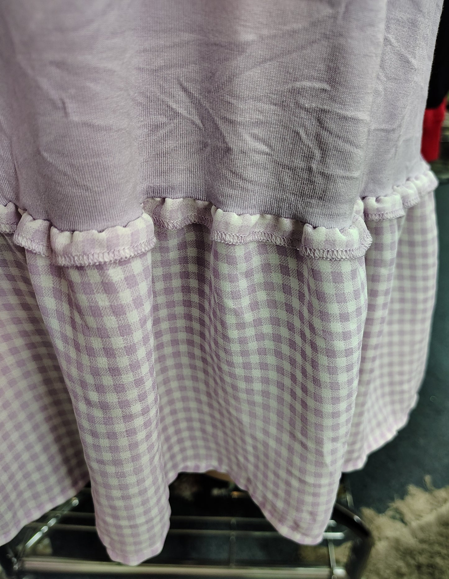 e Luna light purple tank top with plaid bottom size 2x