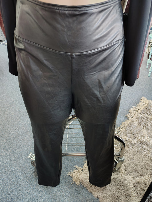 Dex black faux leather leggings size 1x