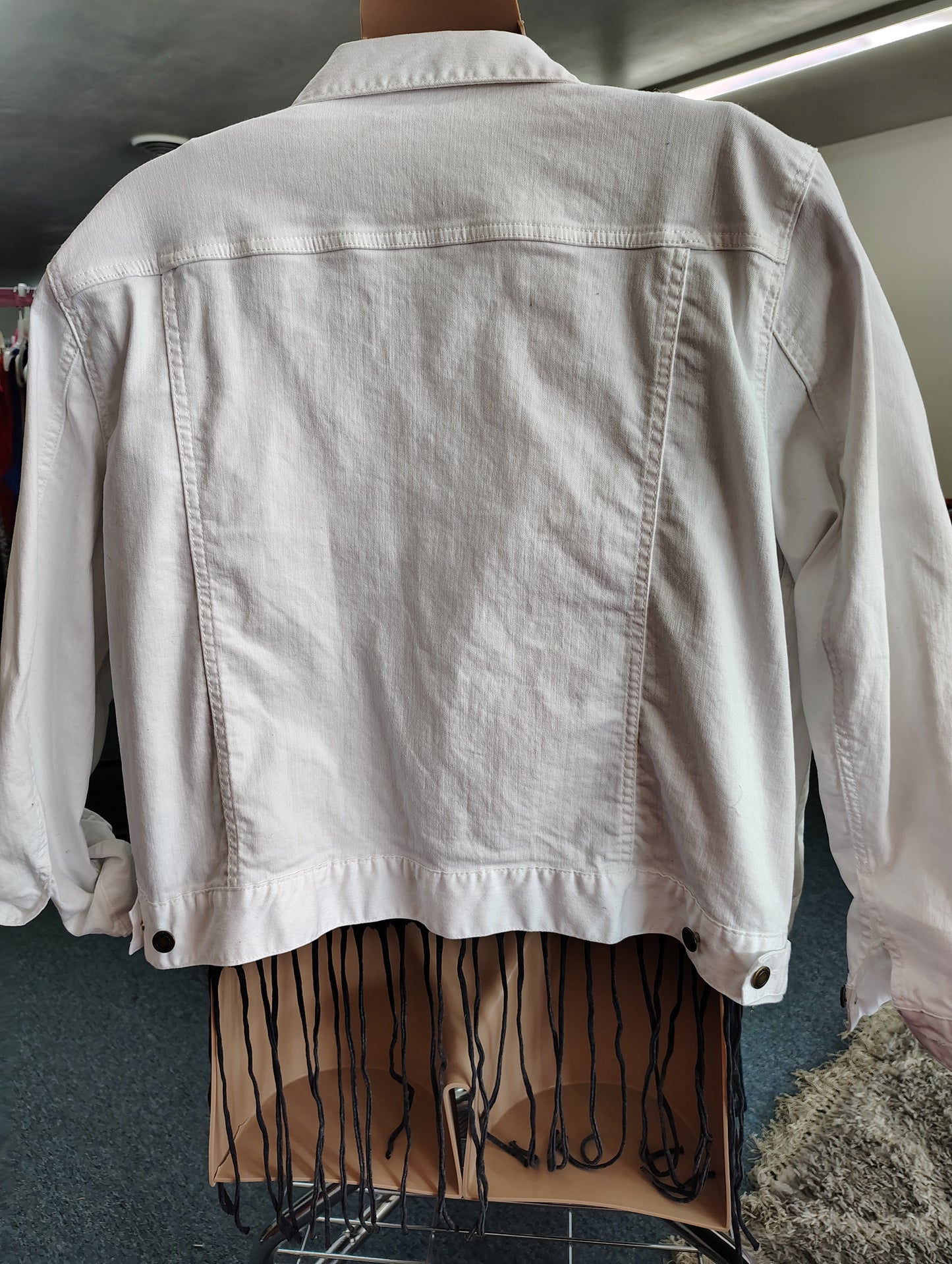 Woman Within white denim jacket 4x