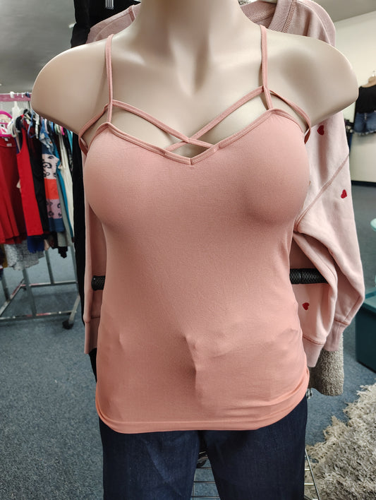 Zenana Outfitters light pink seamless tank top size 2x/3x