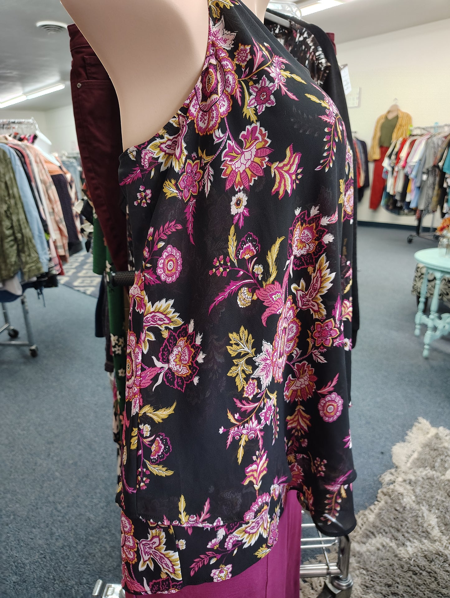 Lane Bryant floral layered tank top size 22 3x