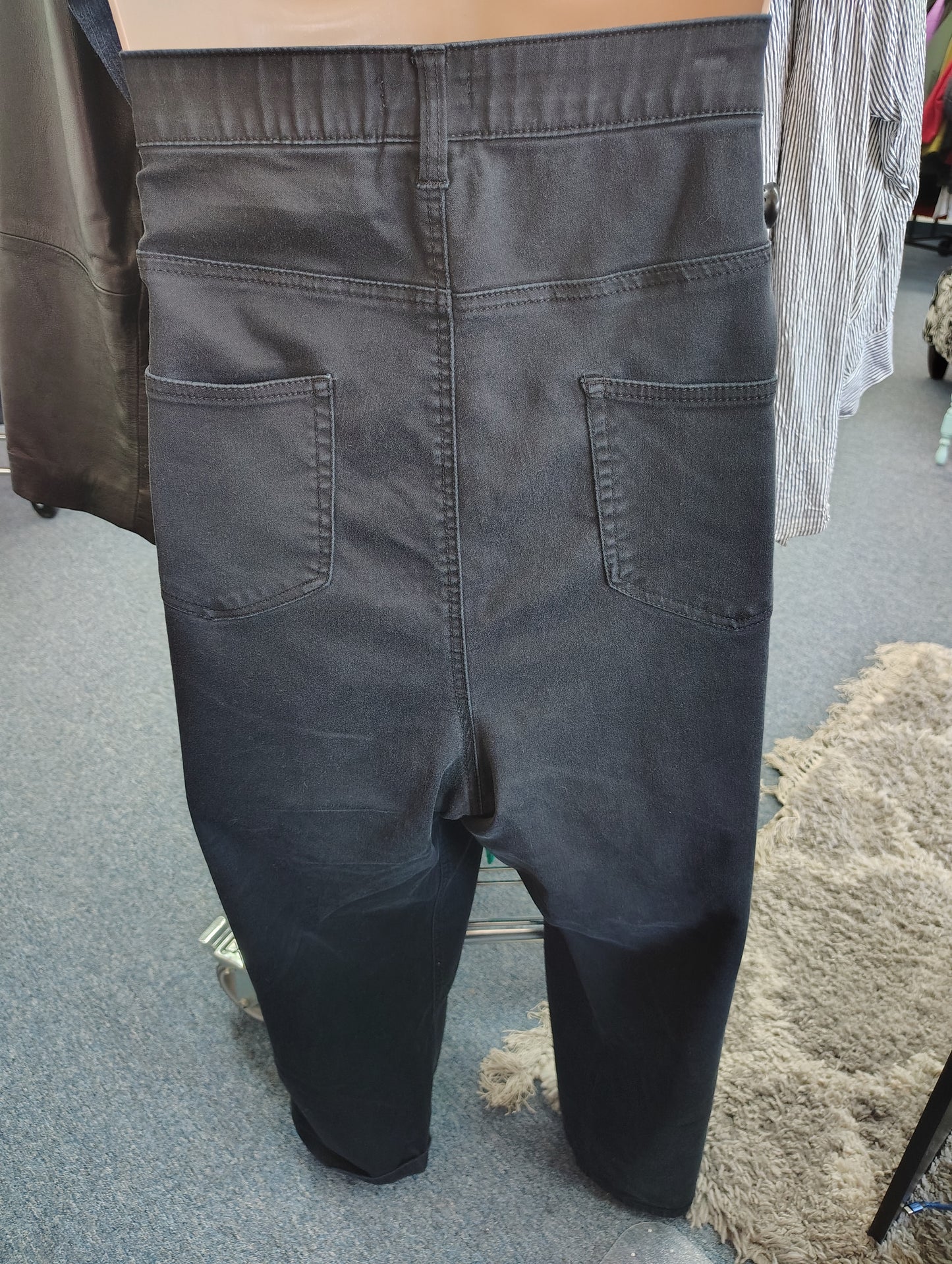 Catherines sateen stretch black jeans size 30w