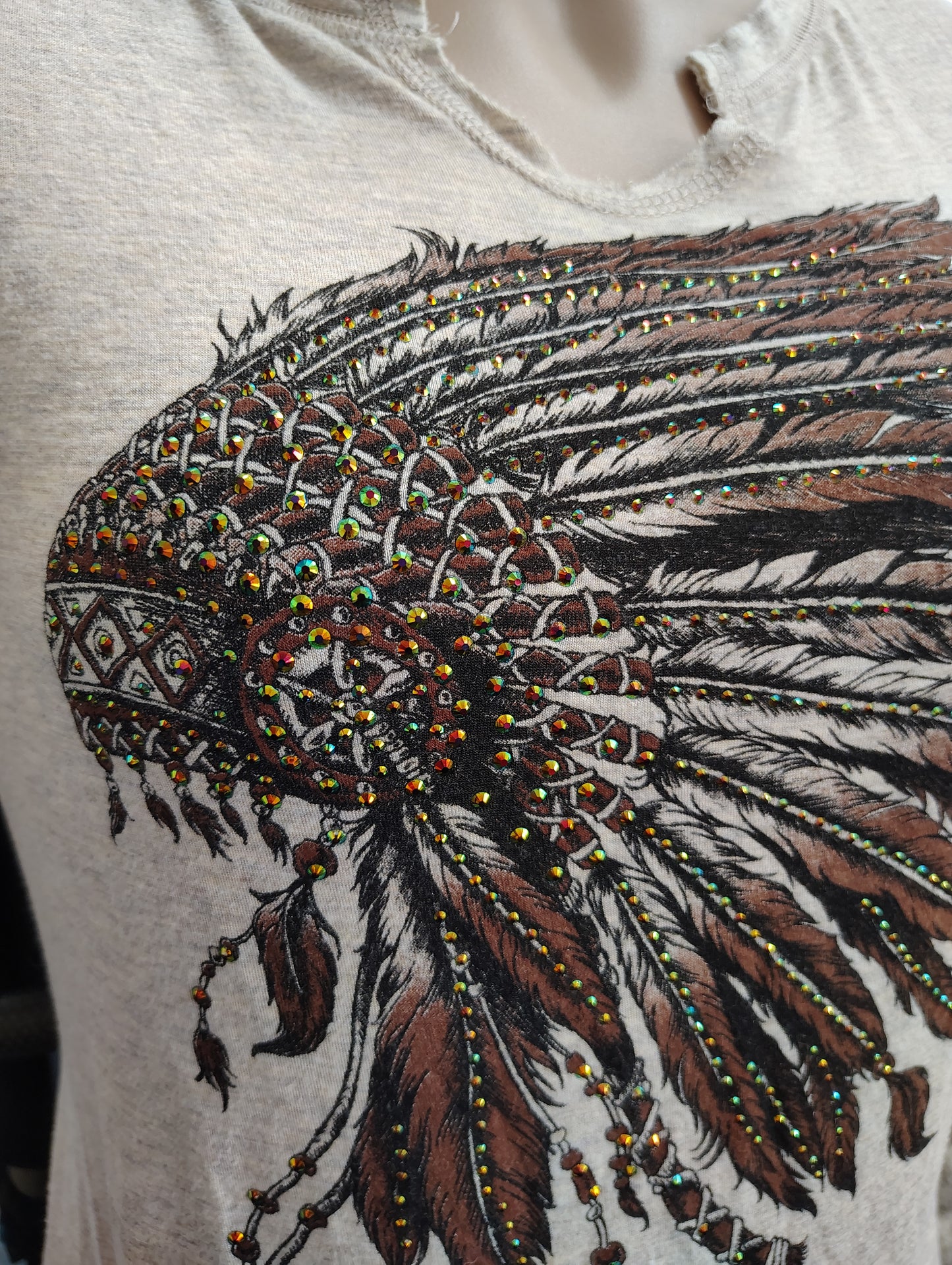Rhinestone Headdress graphic tee size 2x