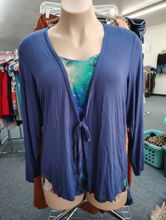 Torrid super soft blue tie front cardigan size 4x NWT