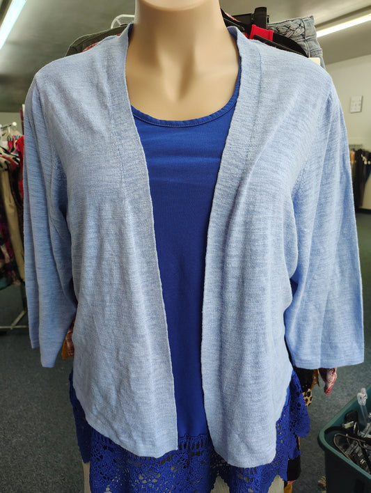 Croft & Barrow light blue lightweight cardigan sweater 1x