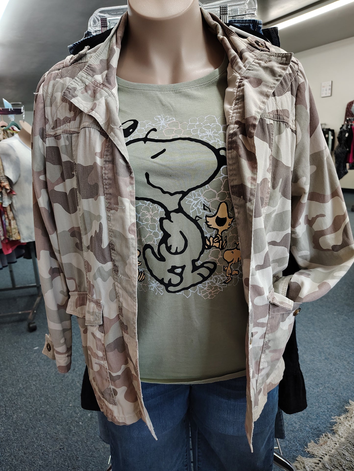 Maurices lightweight camo jacket size 1x