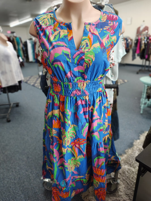 Meadow Rhodes floral multicolored babydoll dress size 3x