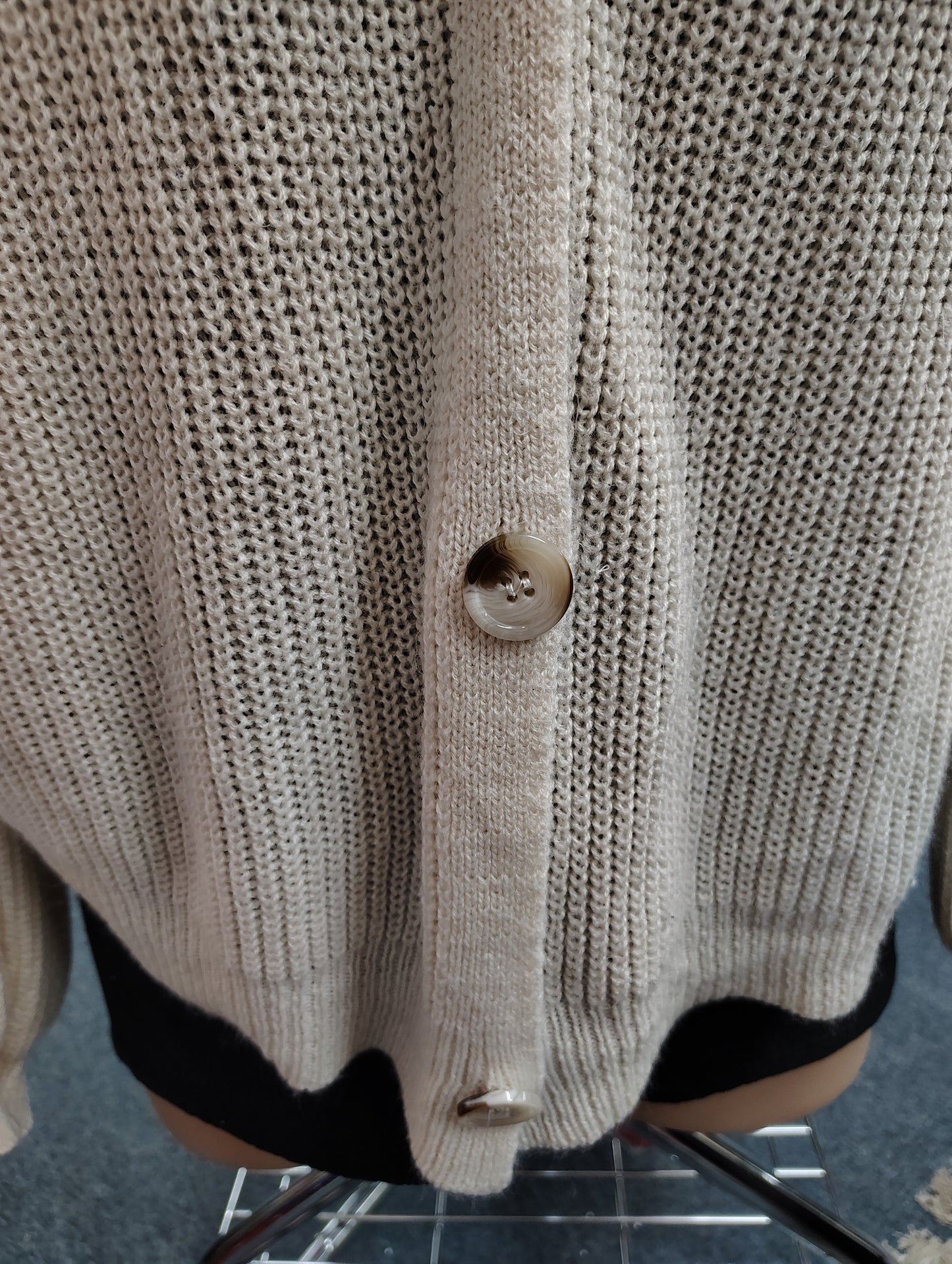 Cream cardigan sweater with lace star back size 3x