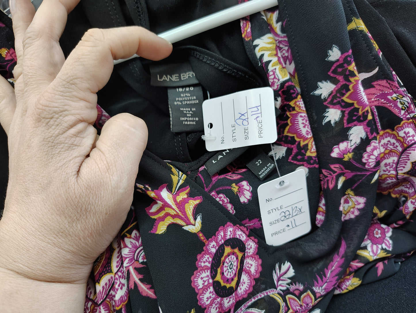 Lane Bryant floral layered tank top size 22 3x