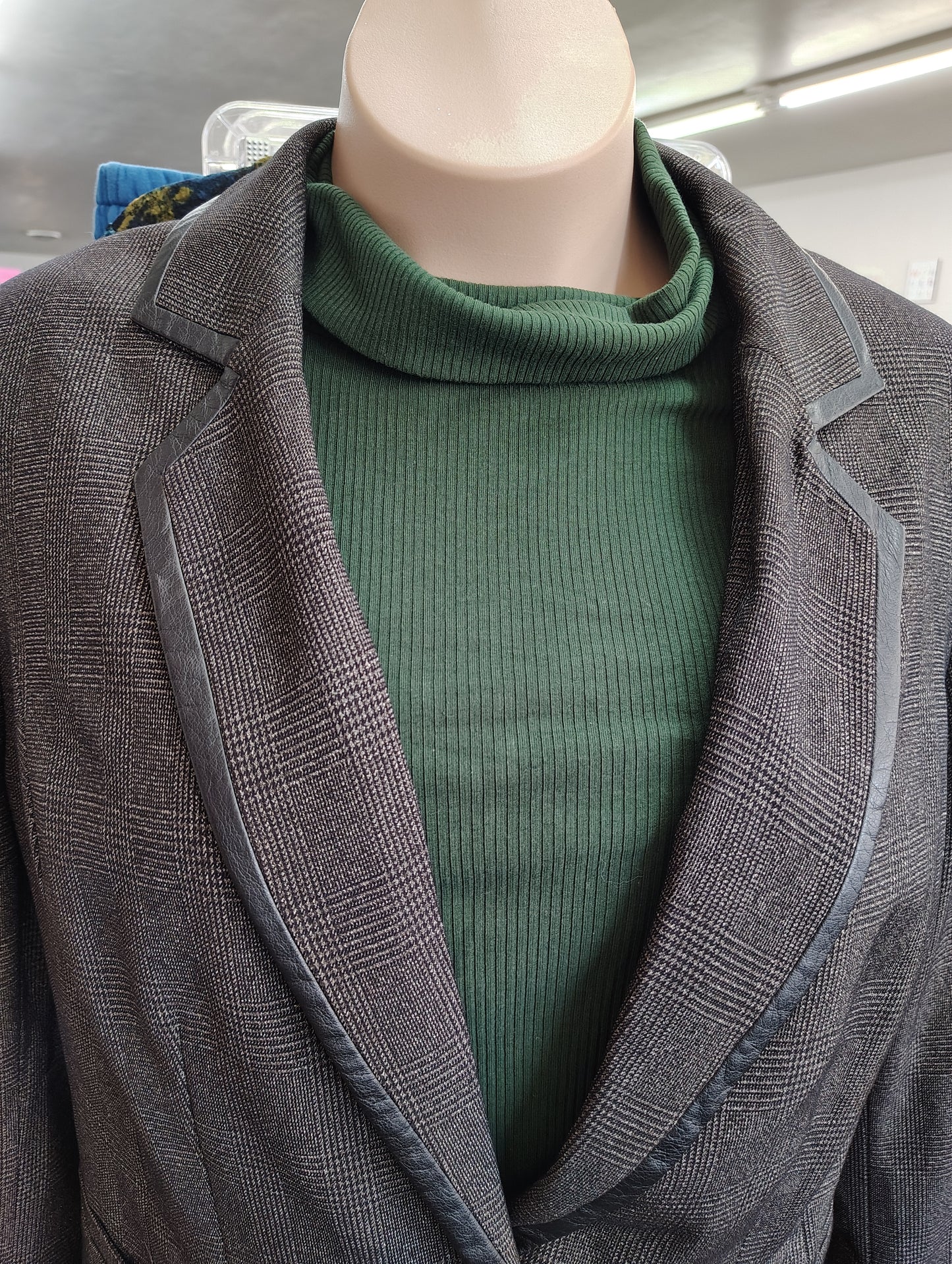 Lane Bryant brown plaid blazer jacket size 26 4x