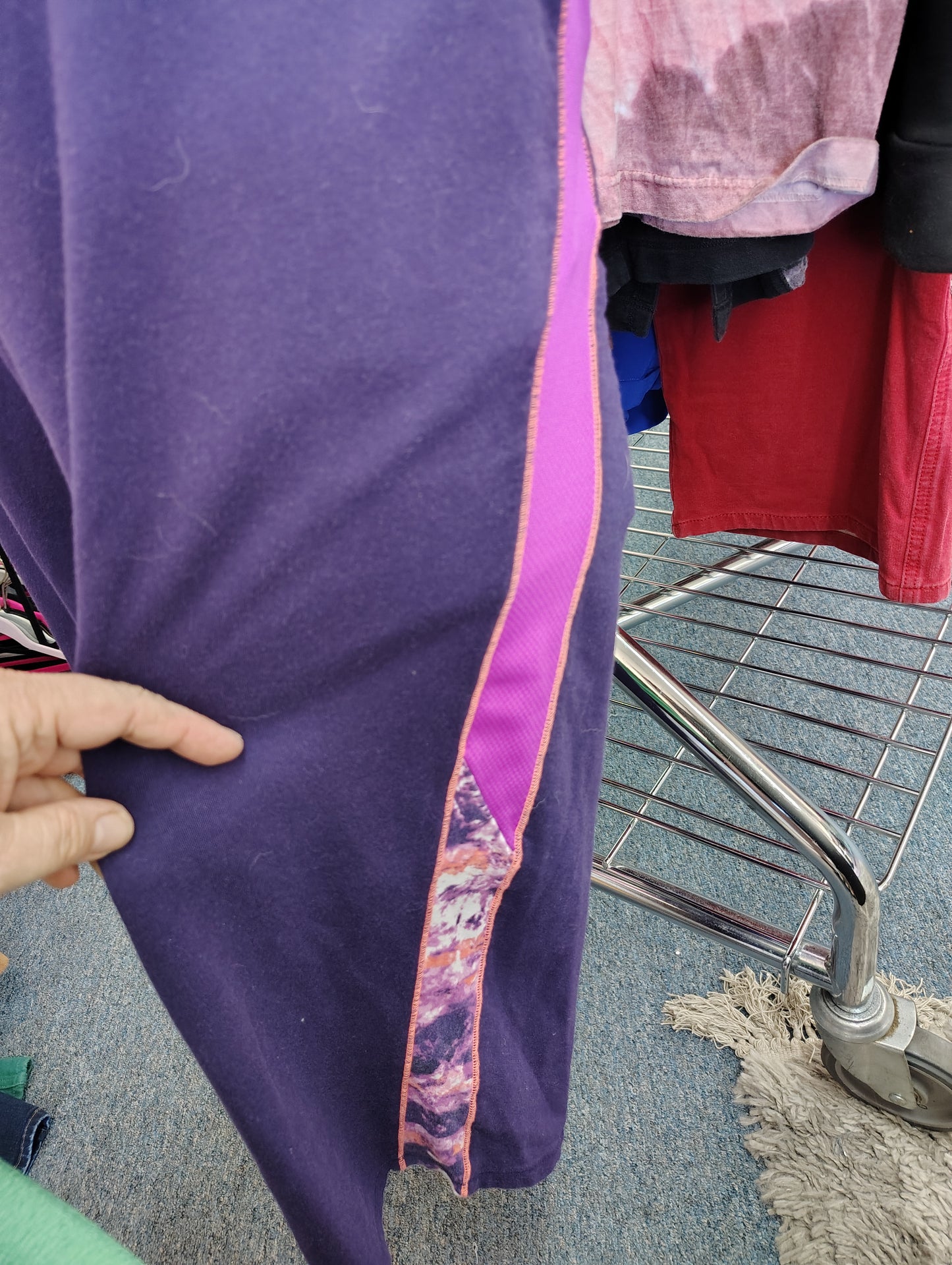 Catherines purple yoga capri lounge pants size 4x