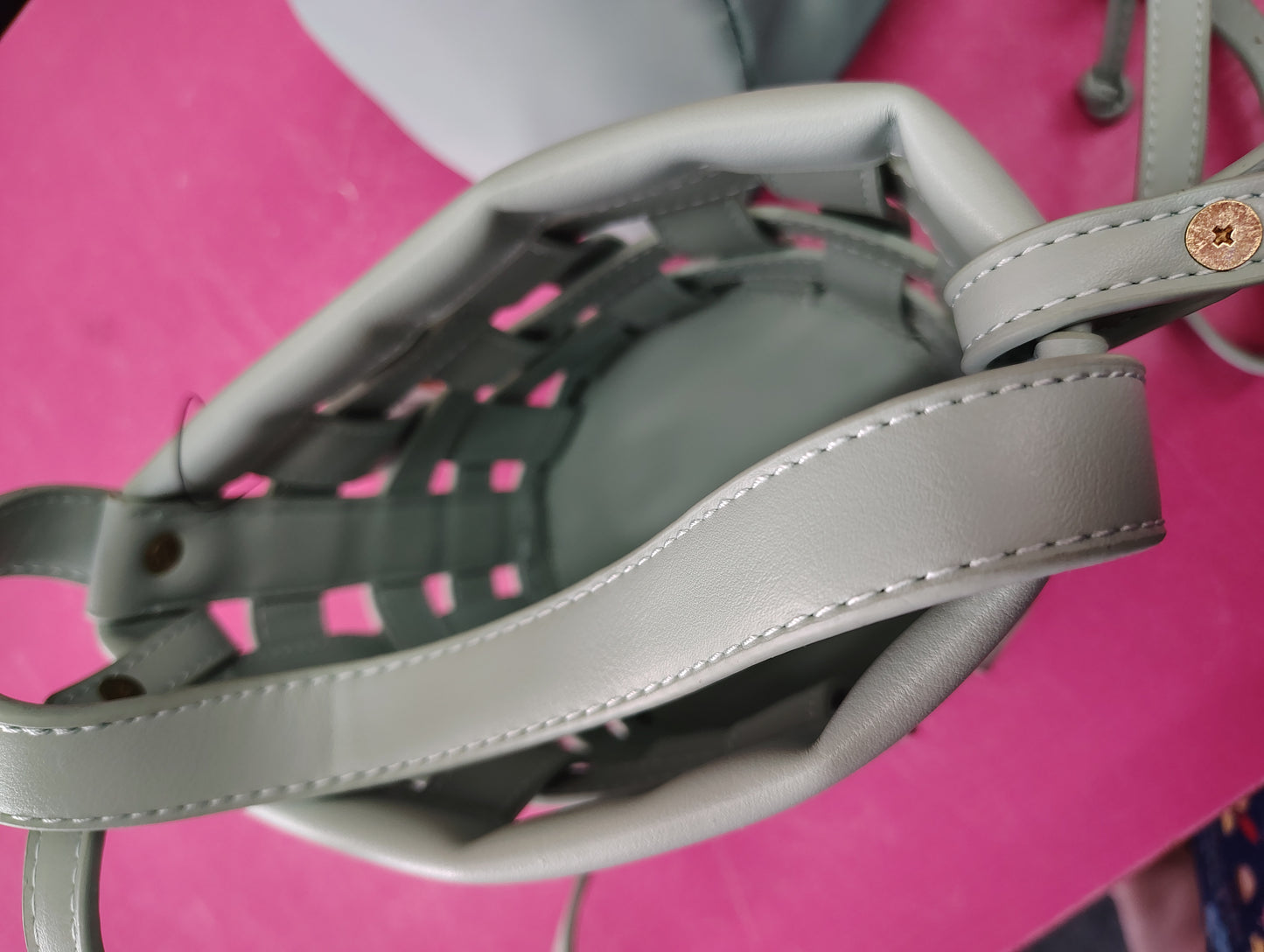 Light blue bucket bag with crossbody strap new