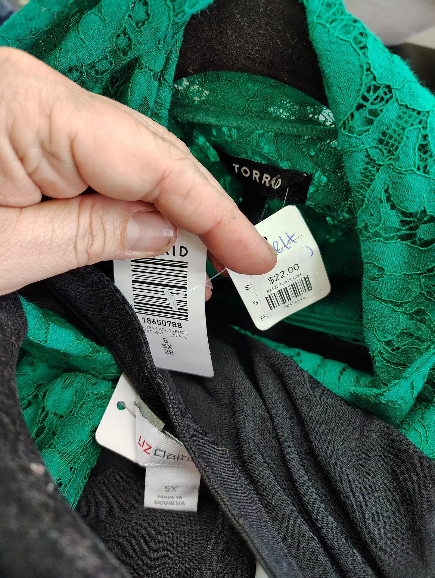 Torrid NWT bright green lace duster jacket size 5x