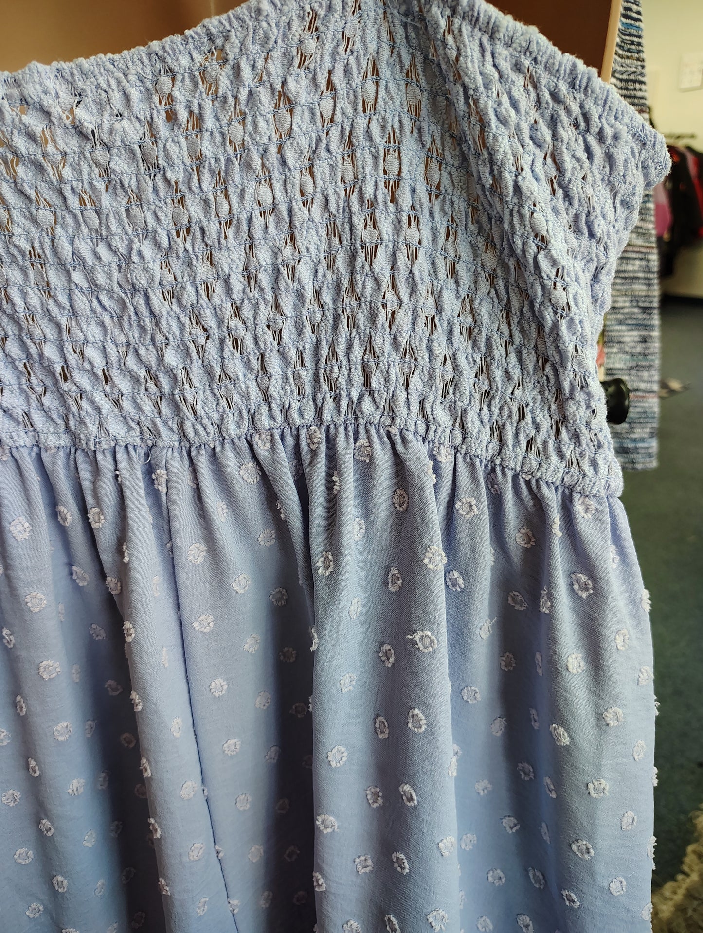 Rue Plus periwinkle lace babydoll mini dress size 3x