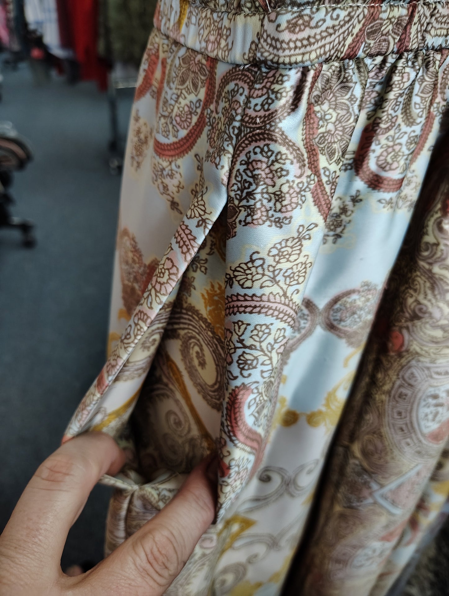 Lane Bryant paisley silky maxi dress size 24 3x