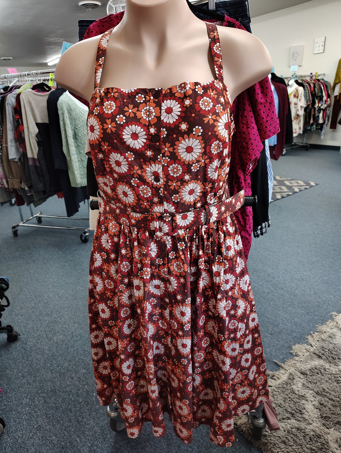 Torrid Retro Chic NWT retro daisy print dress with belt size 2x