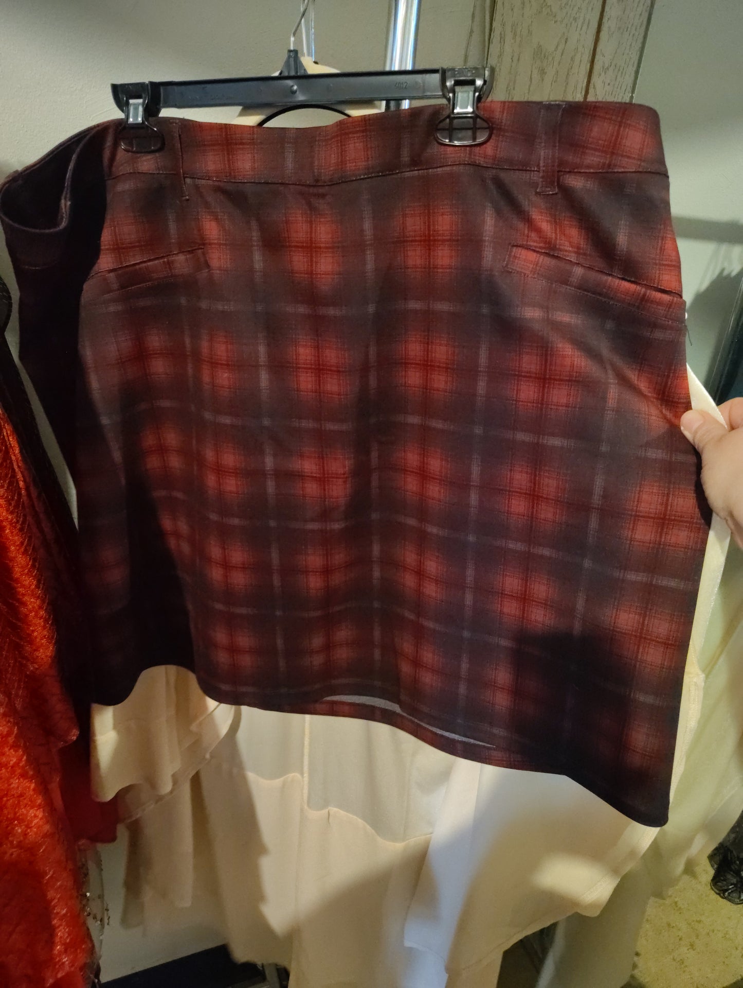 Maurices NWT red plaid pencil skirt size 3x