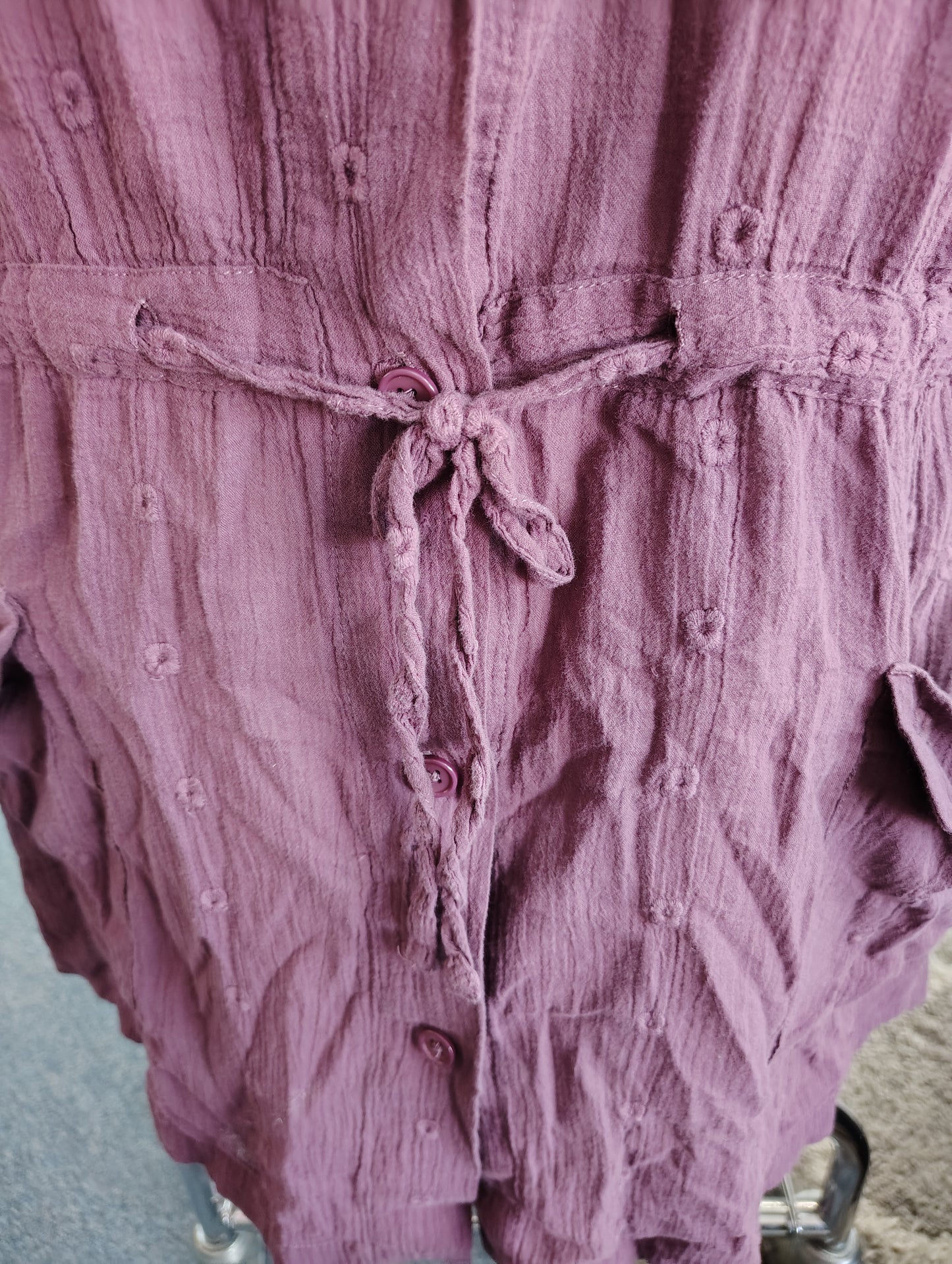 Torrid purple button front thermal hooded shirt size 6x