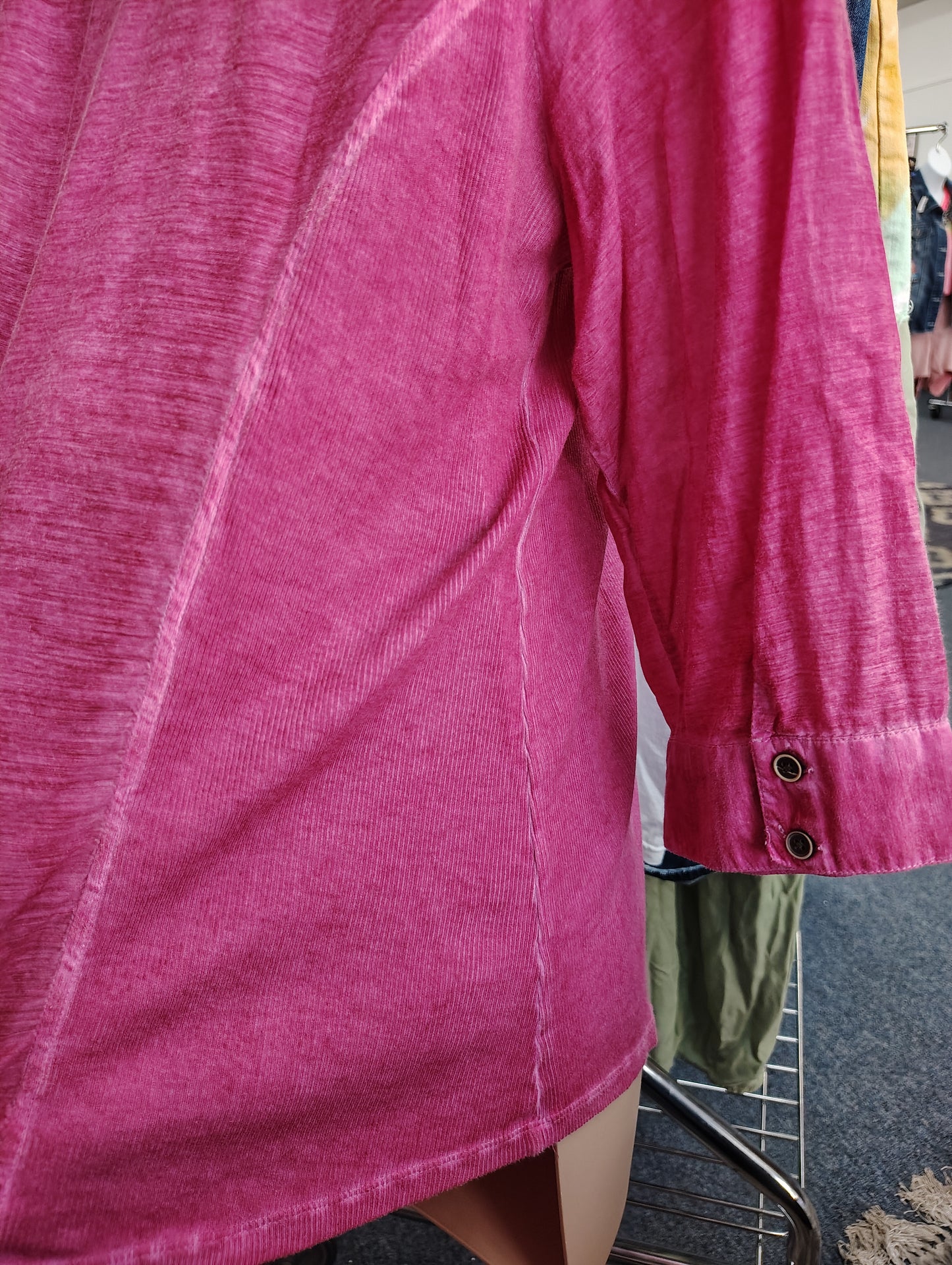 Style & Co pink button front top size 2x