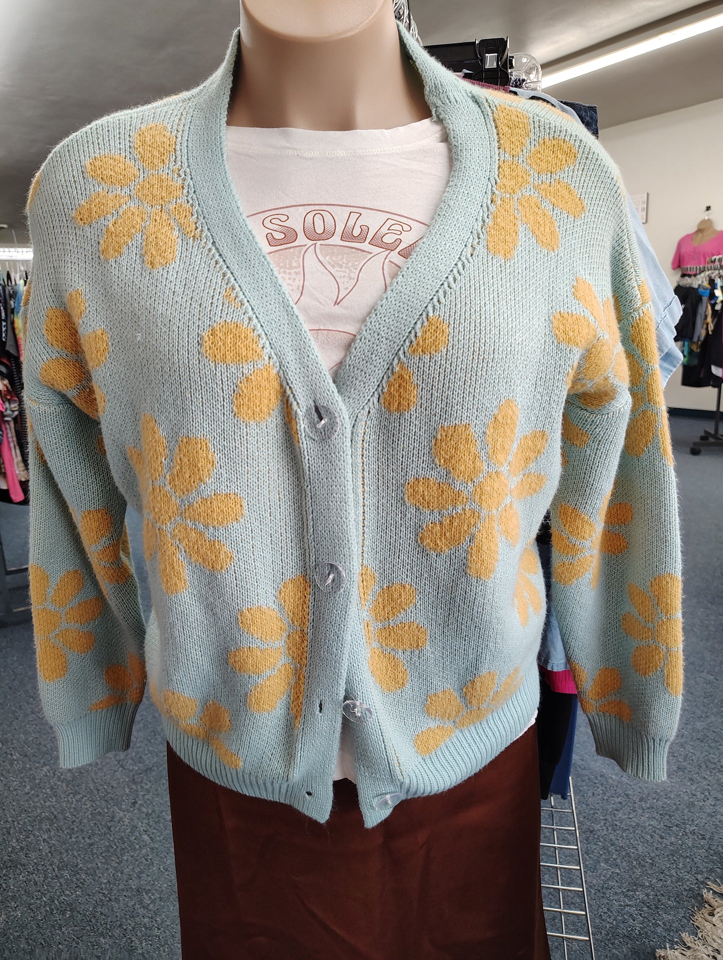 Shein floral cardigan sweater size 2x