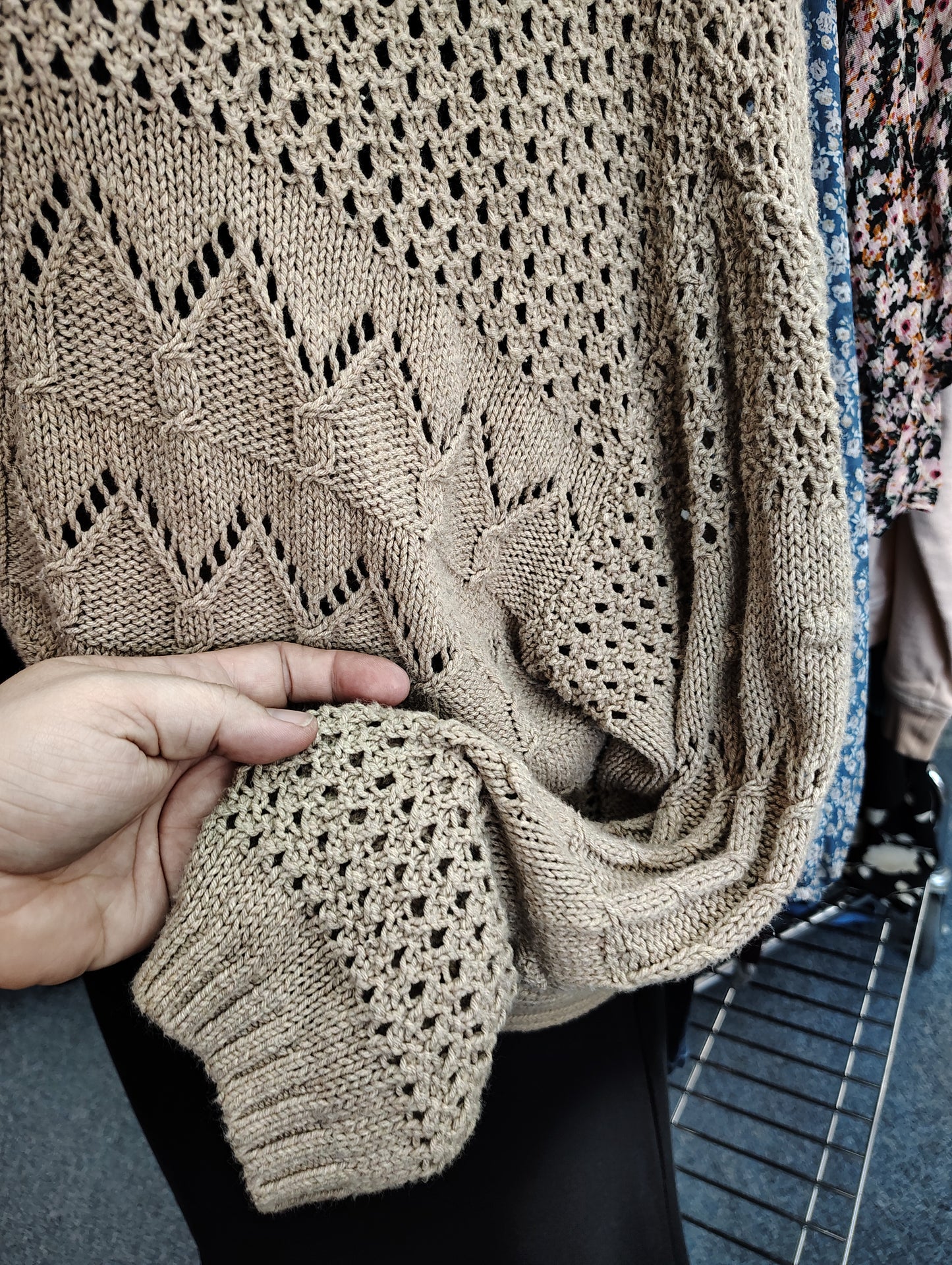 Old Navy brown crochet cardigan size XXL