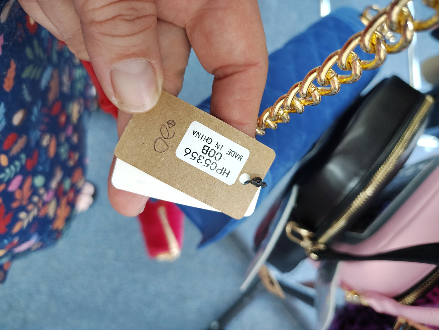 New pink/red quilted velvet crossbody bag purse