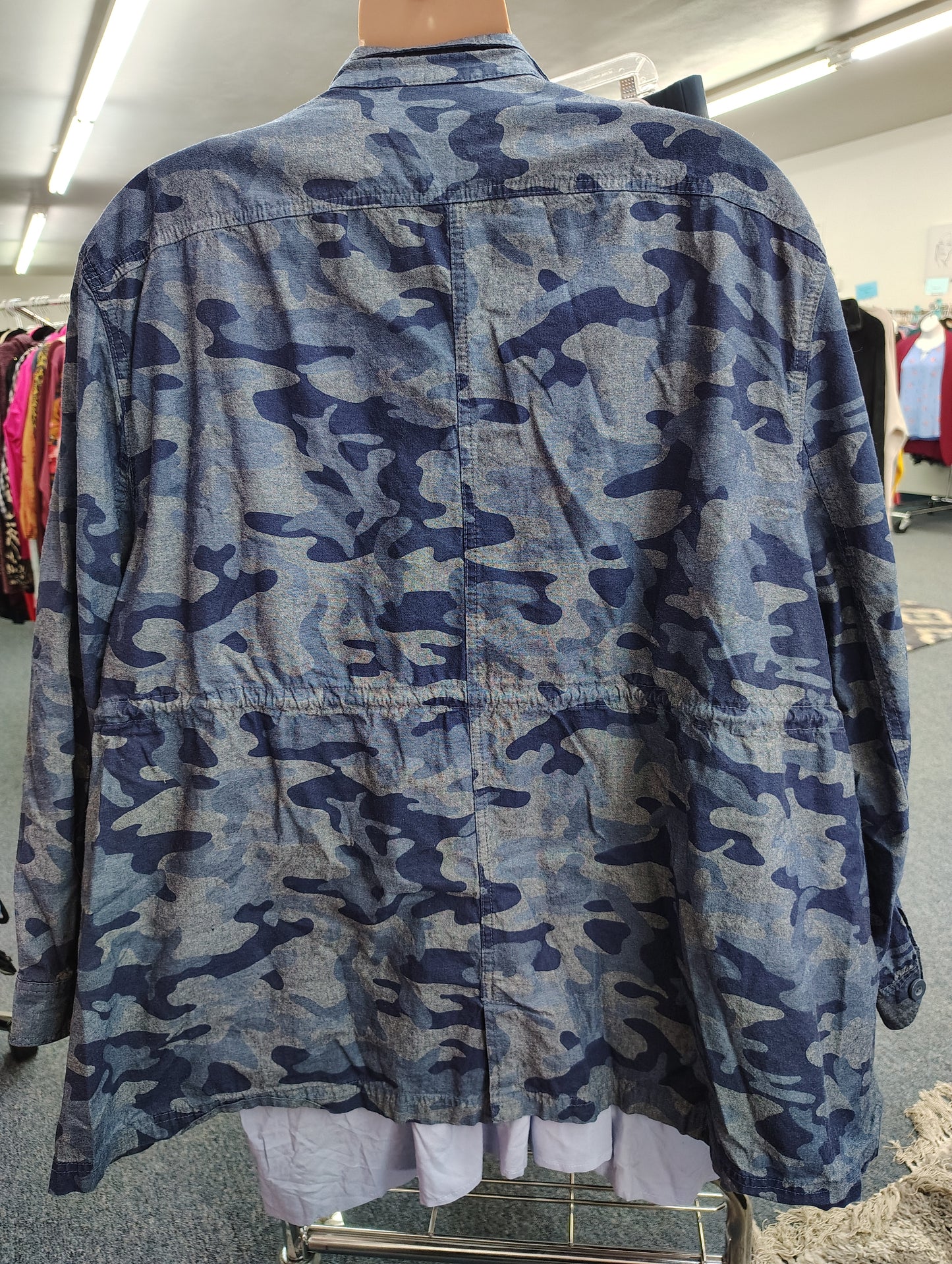 Woman Within denim jacket camo print size 5x