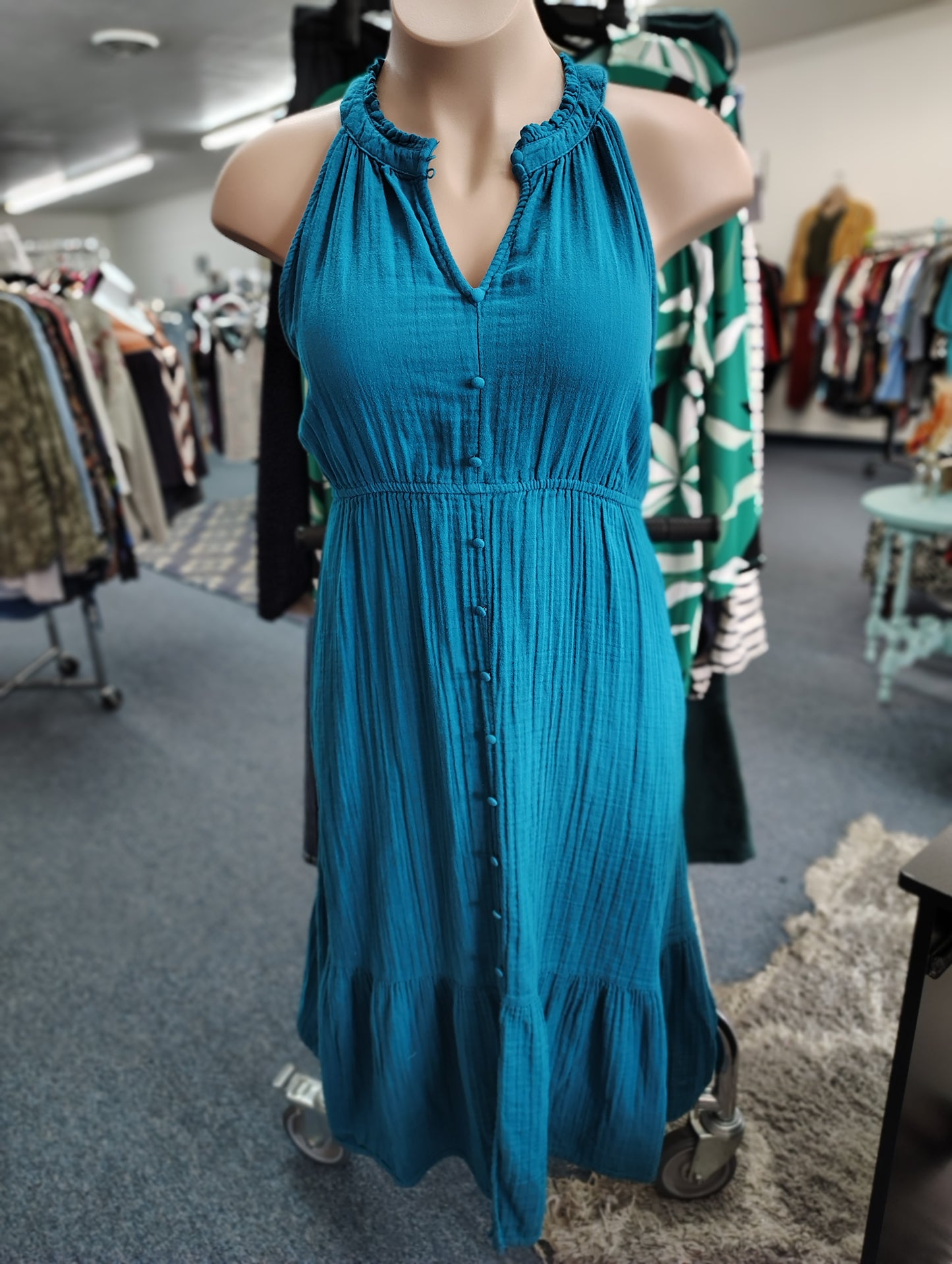 Time & Tru blue midi dress size xl