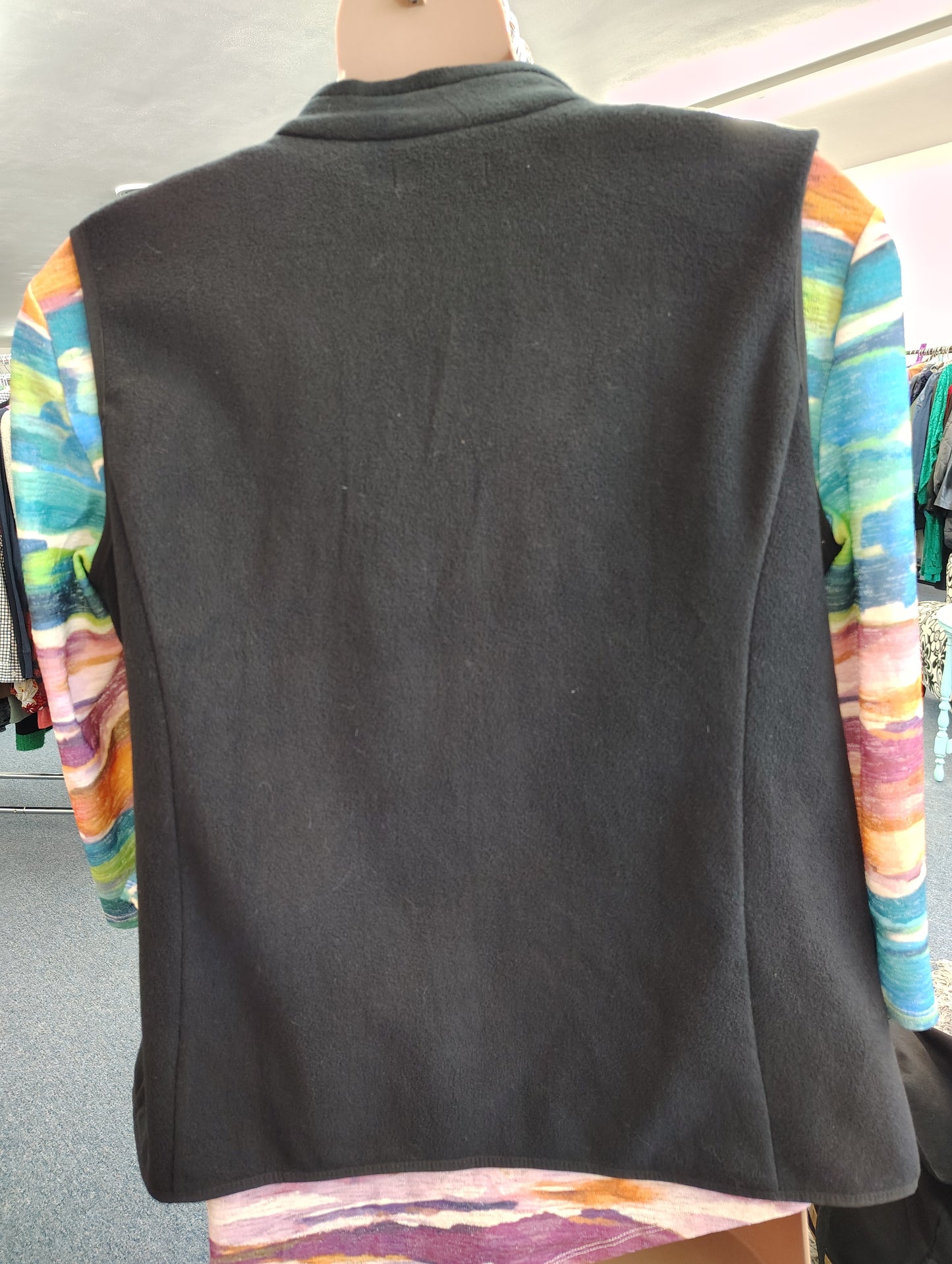 Fuinloth black fleece vest size xl