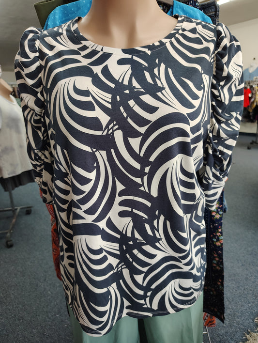 Worthington ruched puff sleeve dress blouse top size 3x