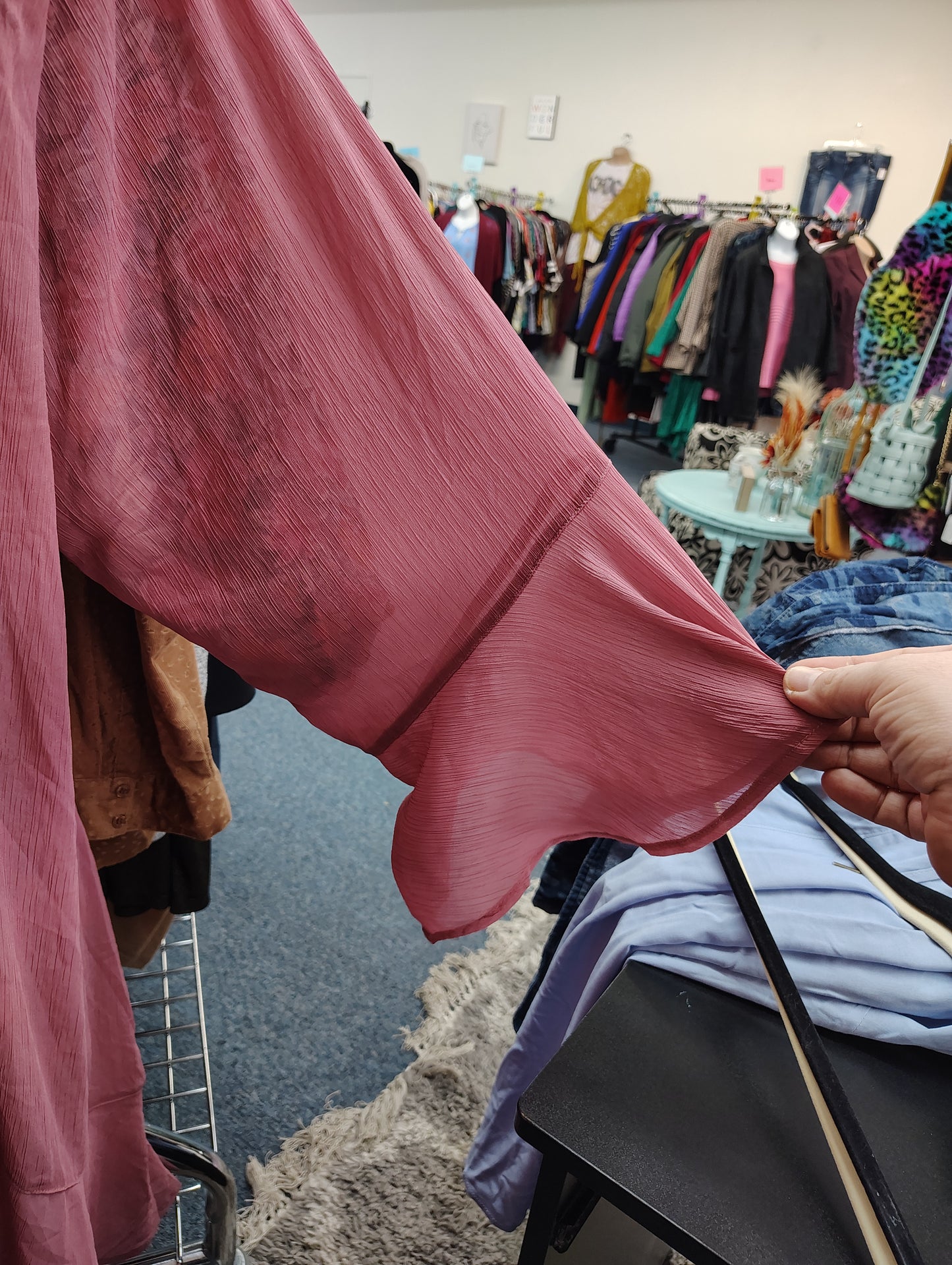 Torrid pink chiffon long duster kimono size 5x