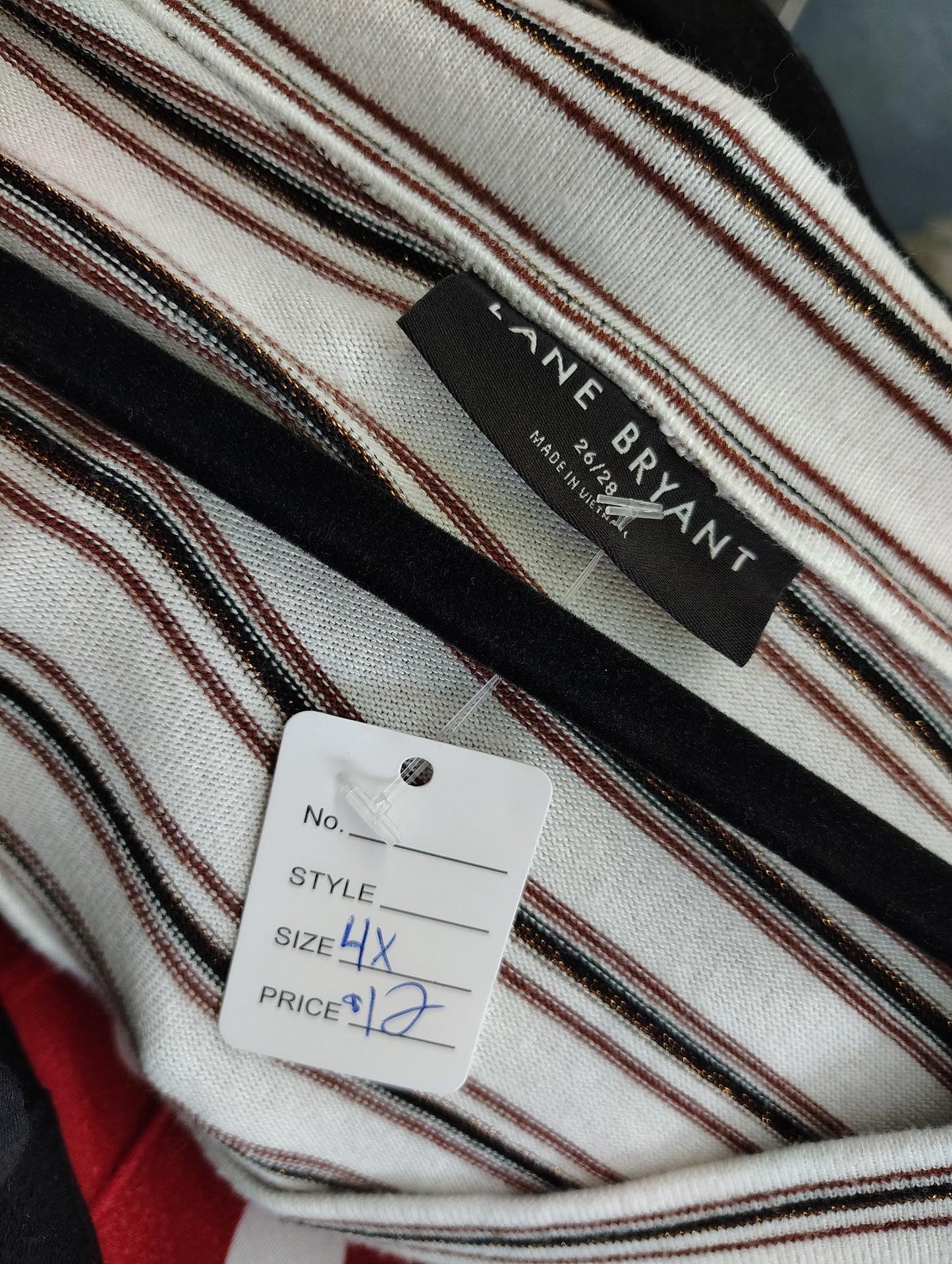 Lane Bryant striped long sleeve top size 4x