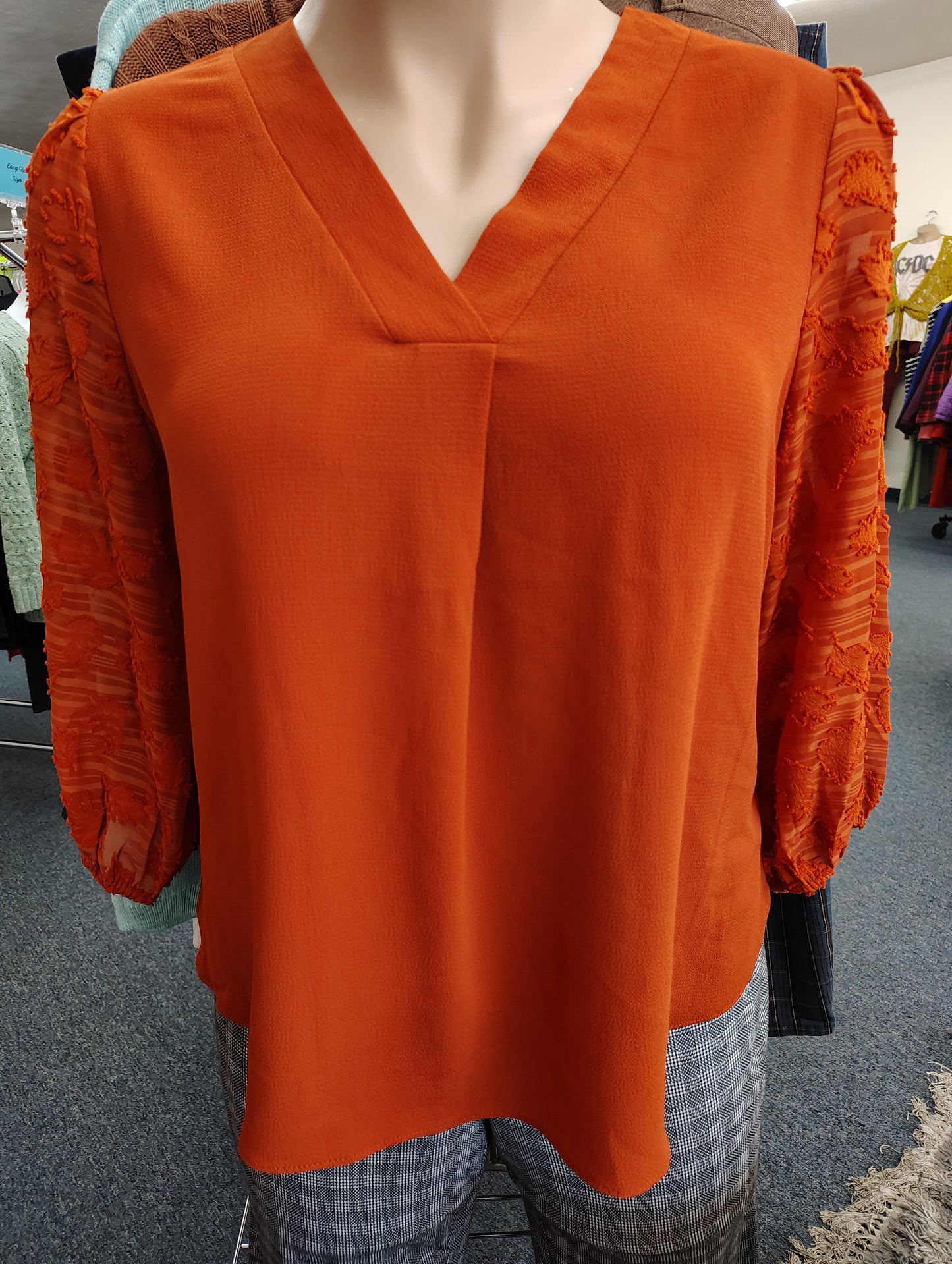 Cato orange dressy work top size xl