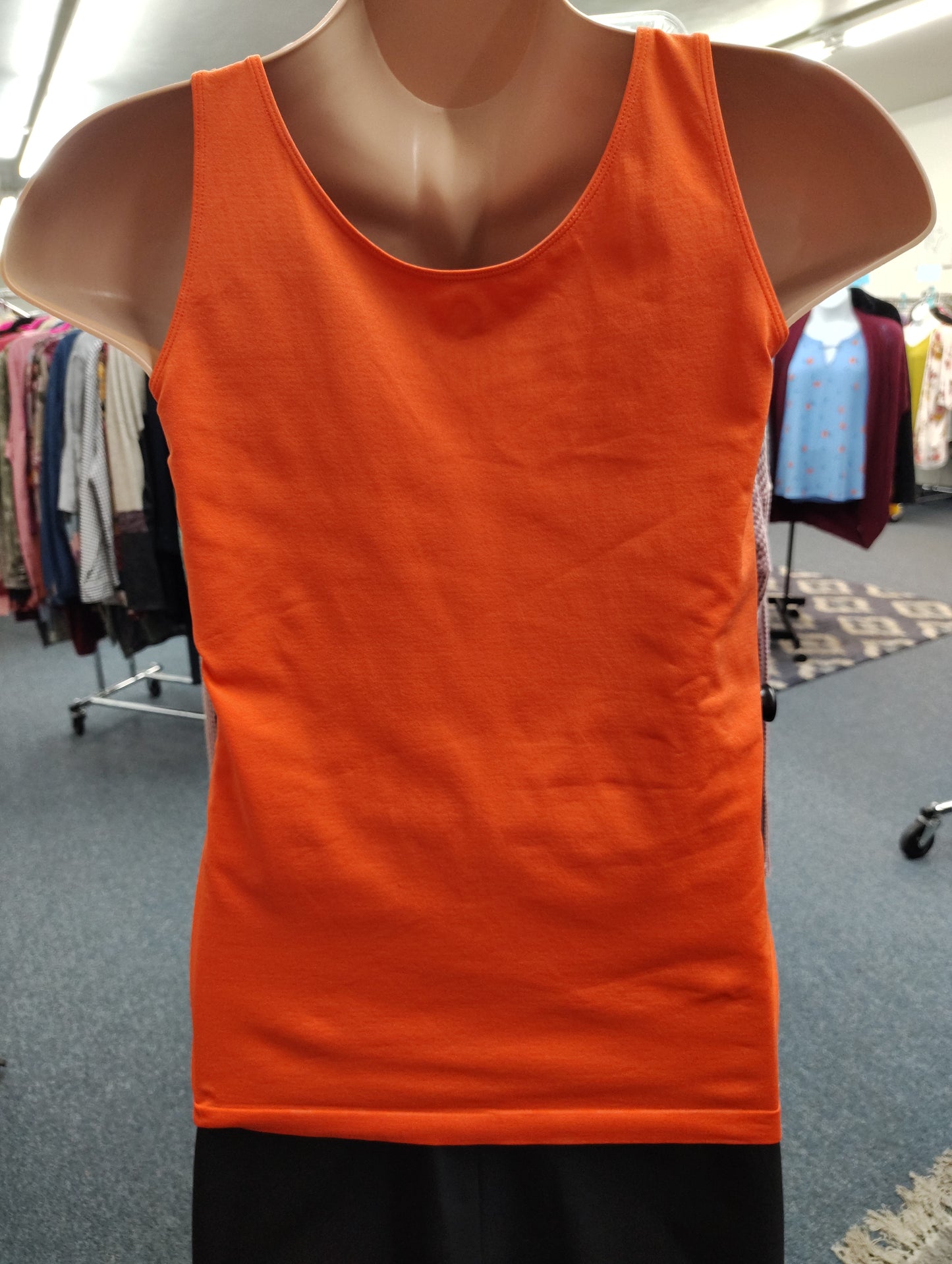 Cato orange seamless tank top stretchy 3x