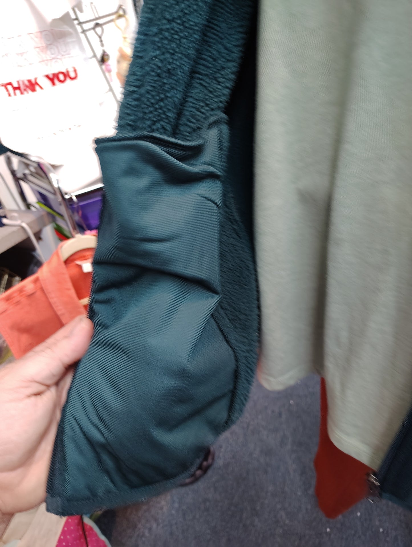 Time & Tru teal fleece jacket size 2x