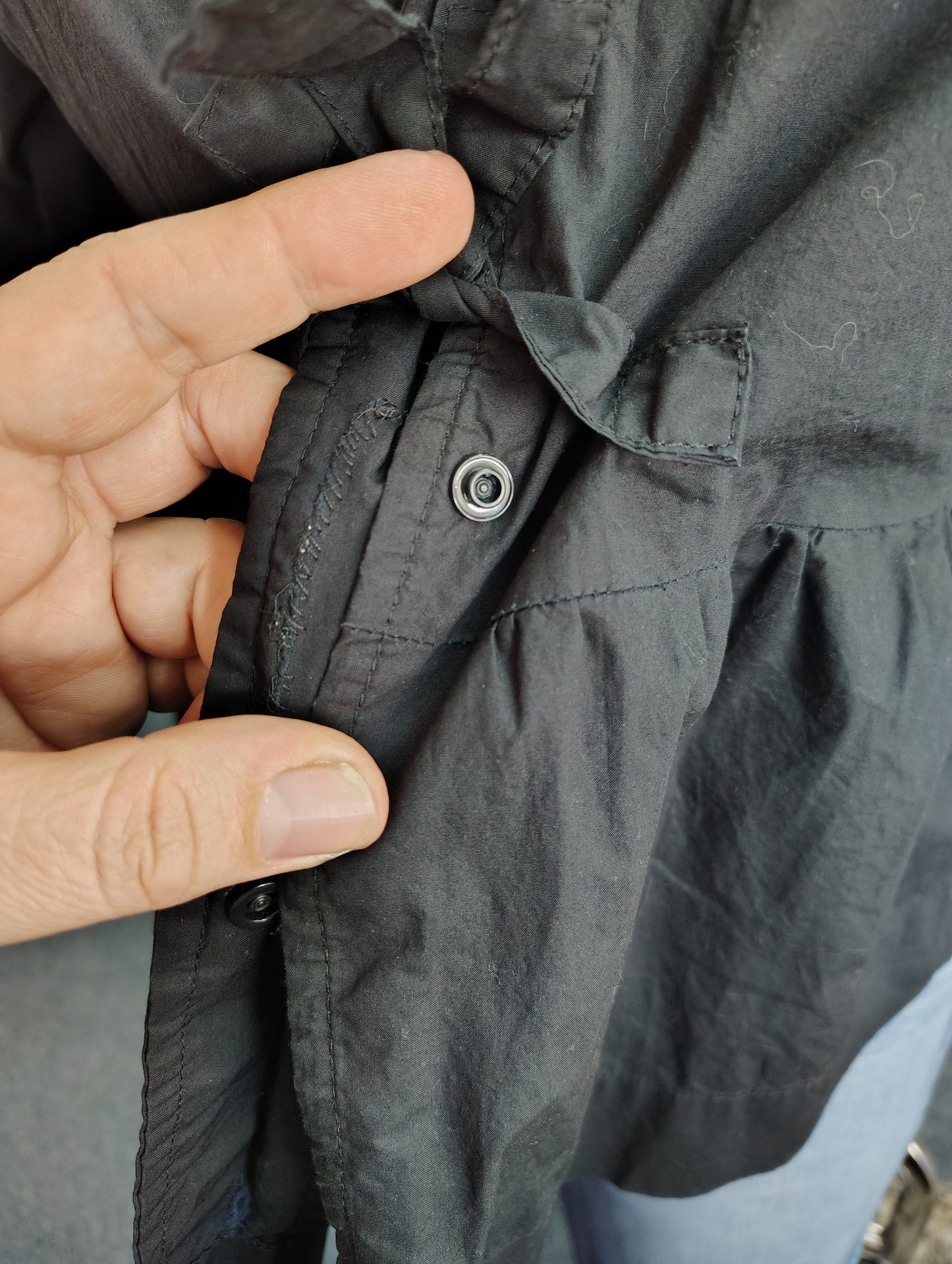 Velvet Heart black bow front babydoll top 2x