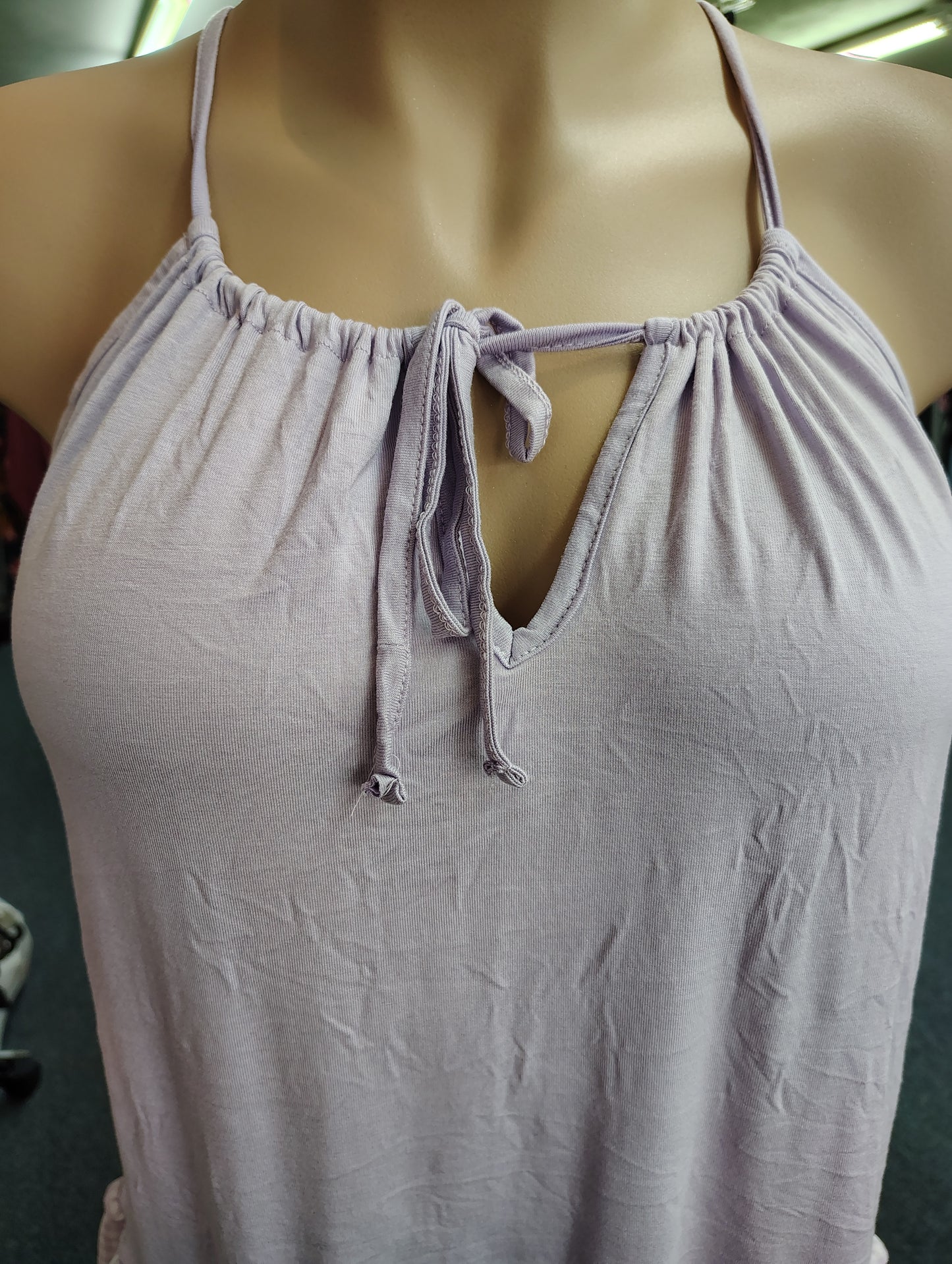 e Luna light purple tank top with plaid bottom size 2x