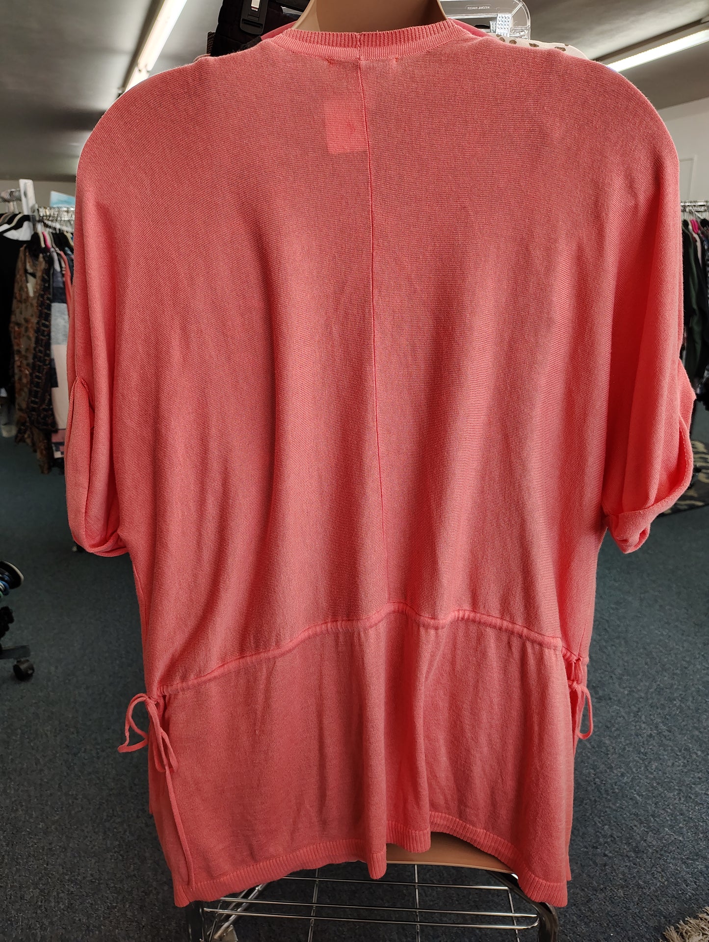 Christopher & Banks salmon colored cardigan xl