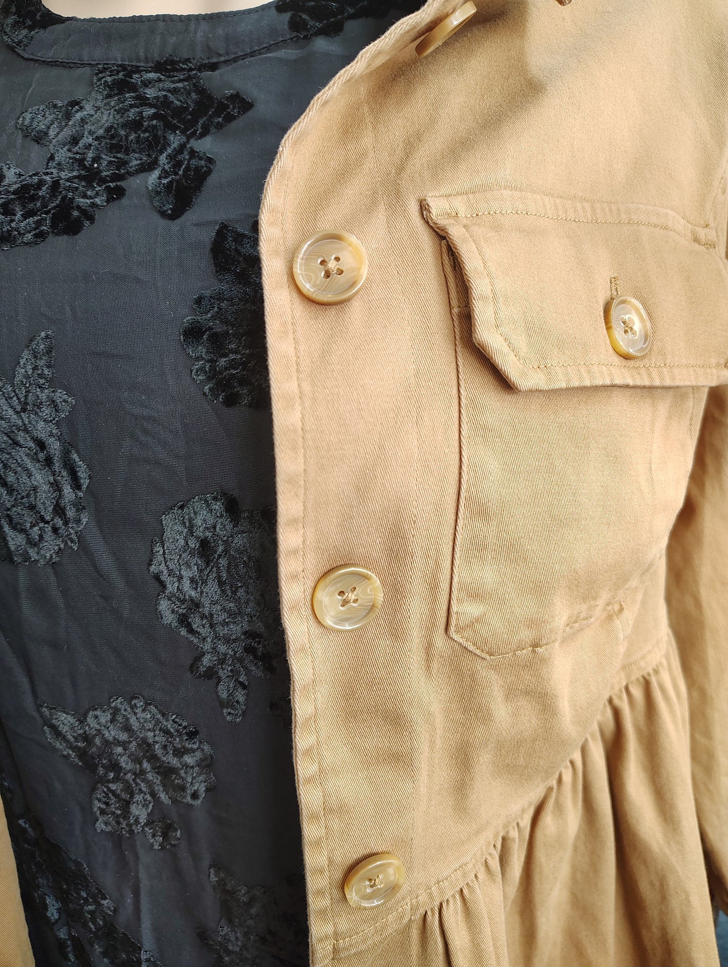 Torrid NWT brown twill peplum jacket size 1x
